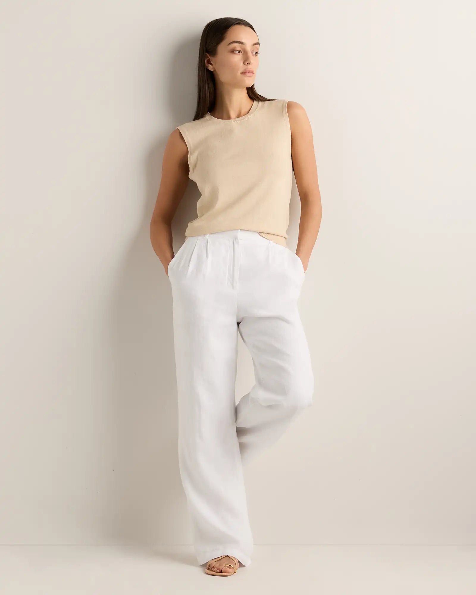 Lightweight Cotton Cashmere Sweater Tank