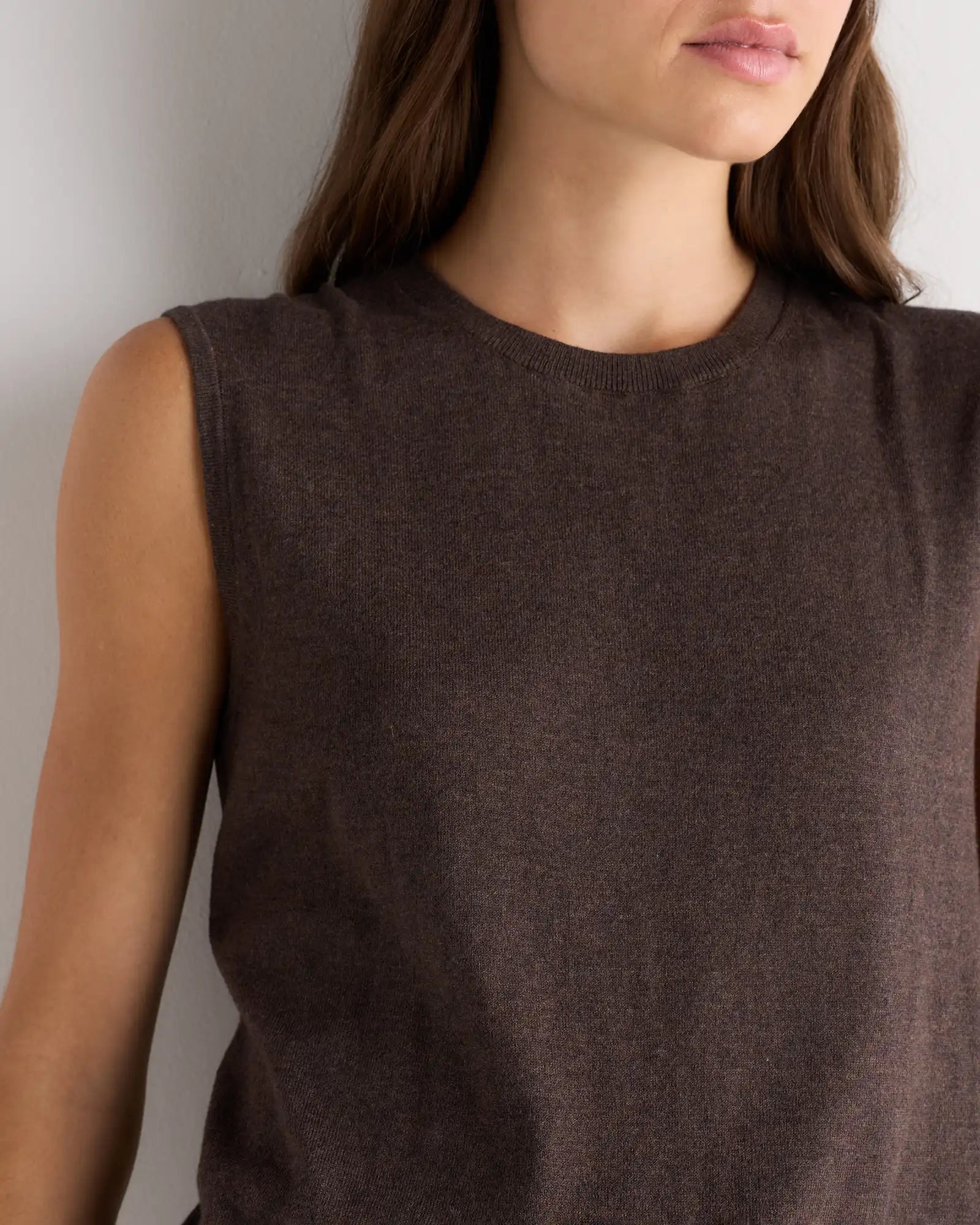 Lightweight Cotton Cashmere Sweater Tank