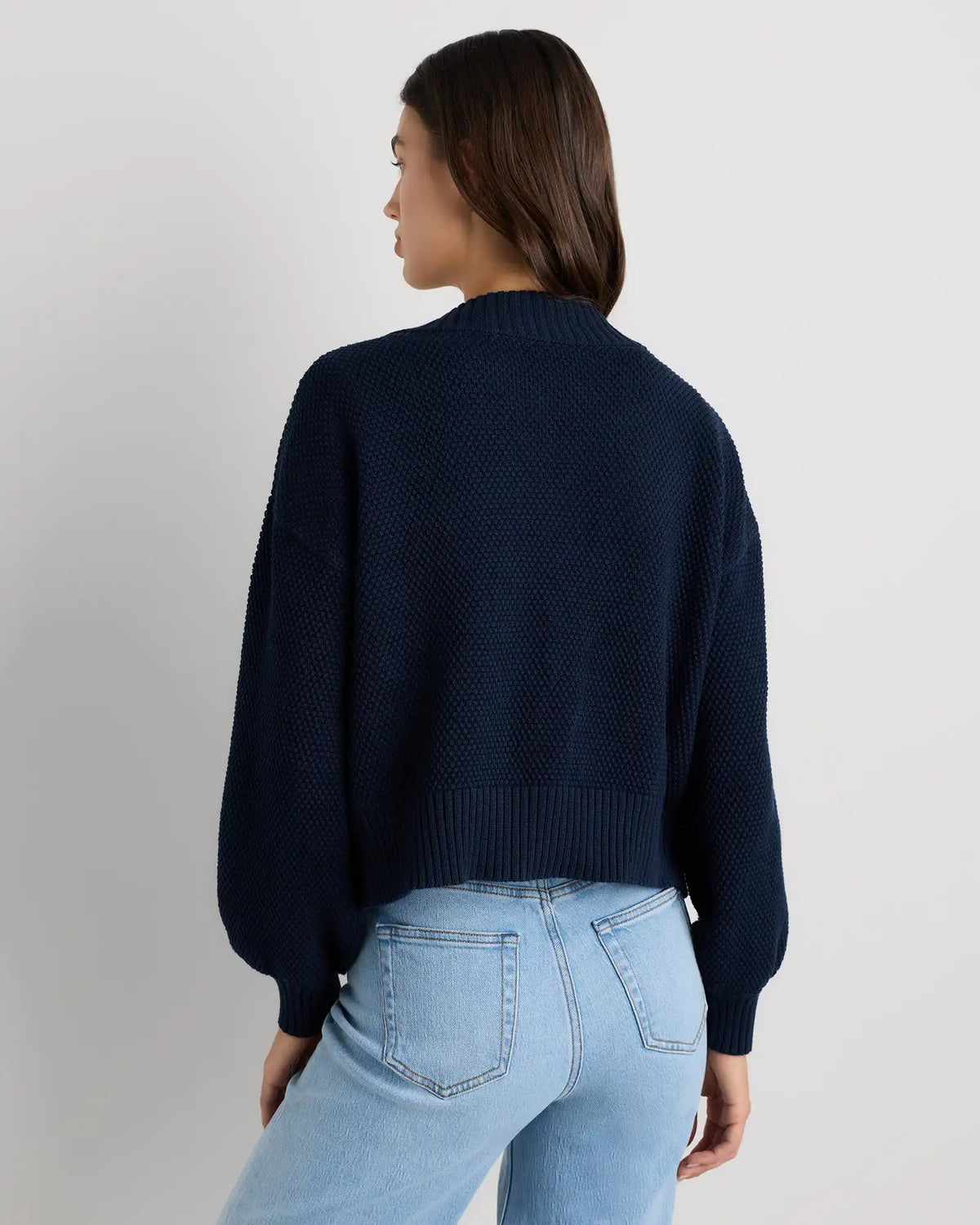100% Organic Cotton Waffle Stitch Open Cardigan