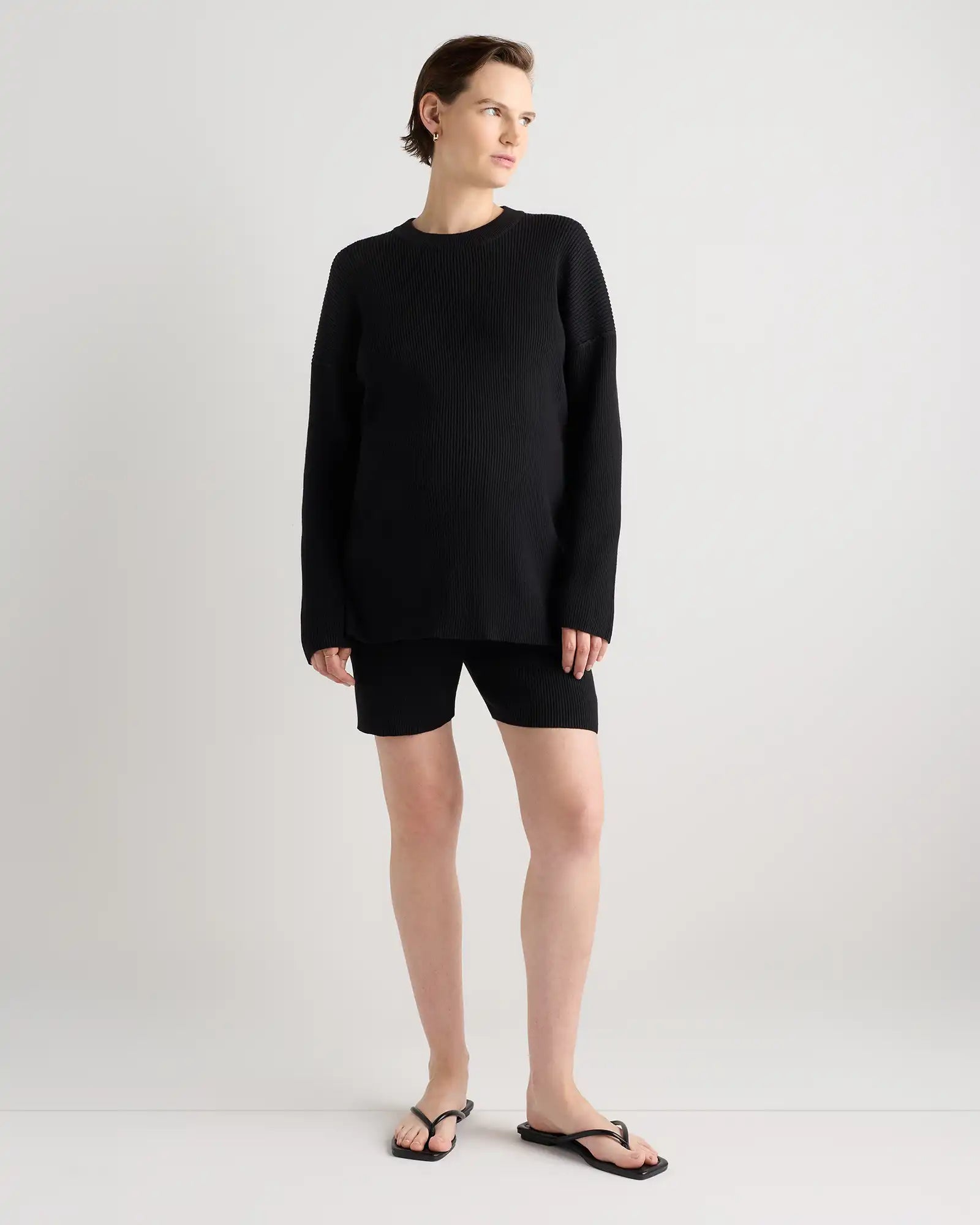 Cotton Cashmere Oversized Maternity Sweater