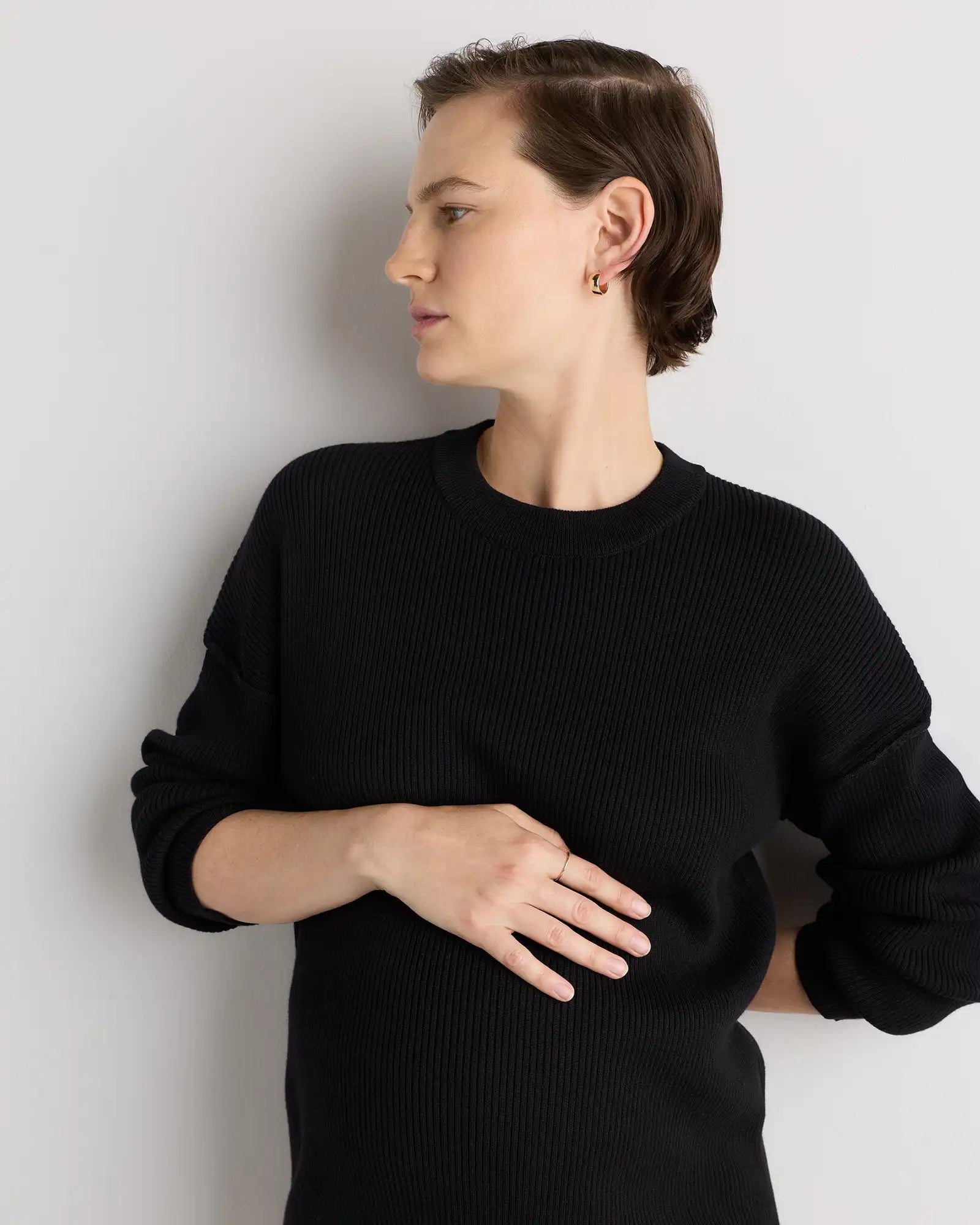 Cotton Cashmere Oversized Maternity Sweater