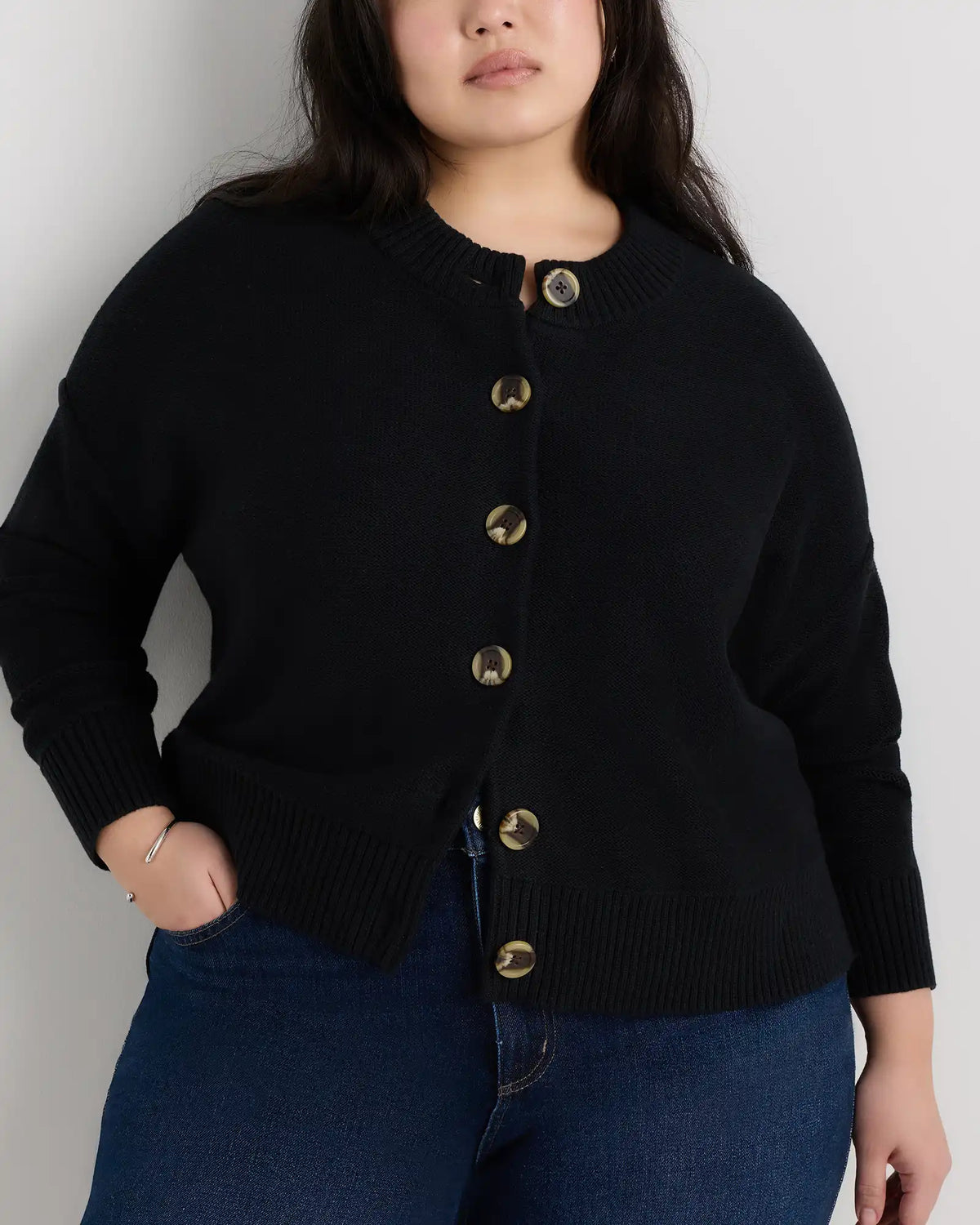 100% Organic Cotton Cropped Cardigan