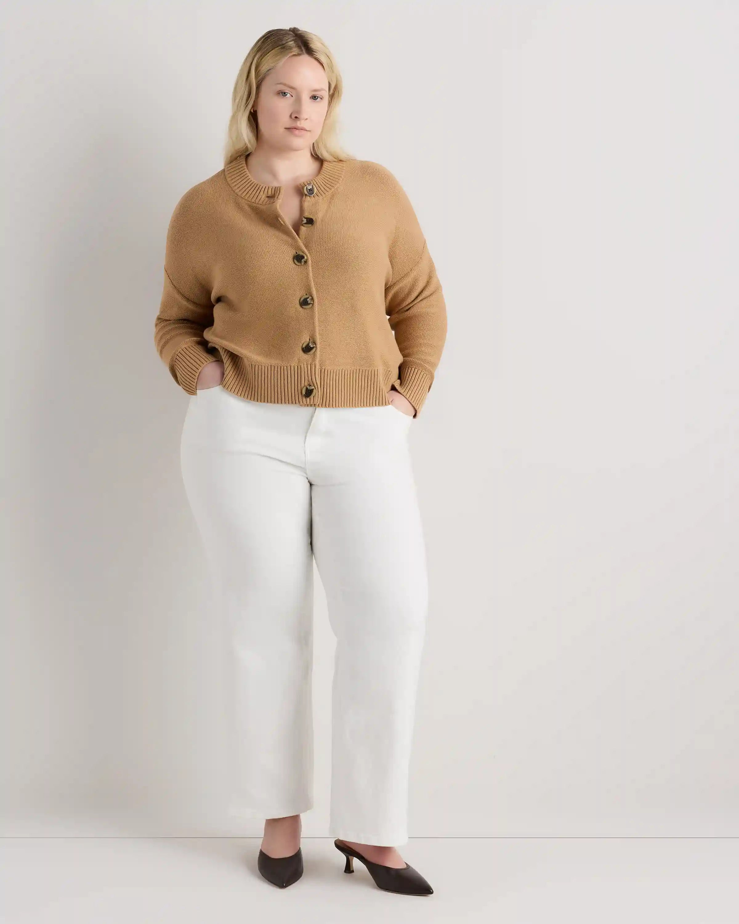100% Organic Cotton Cropped Cardigan