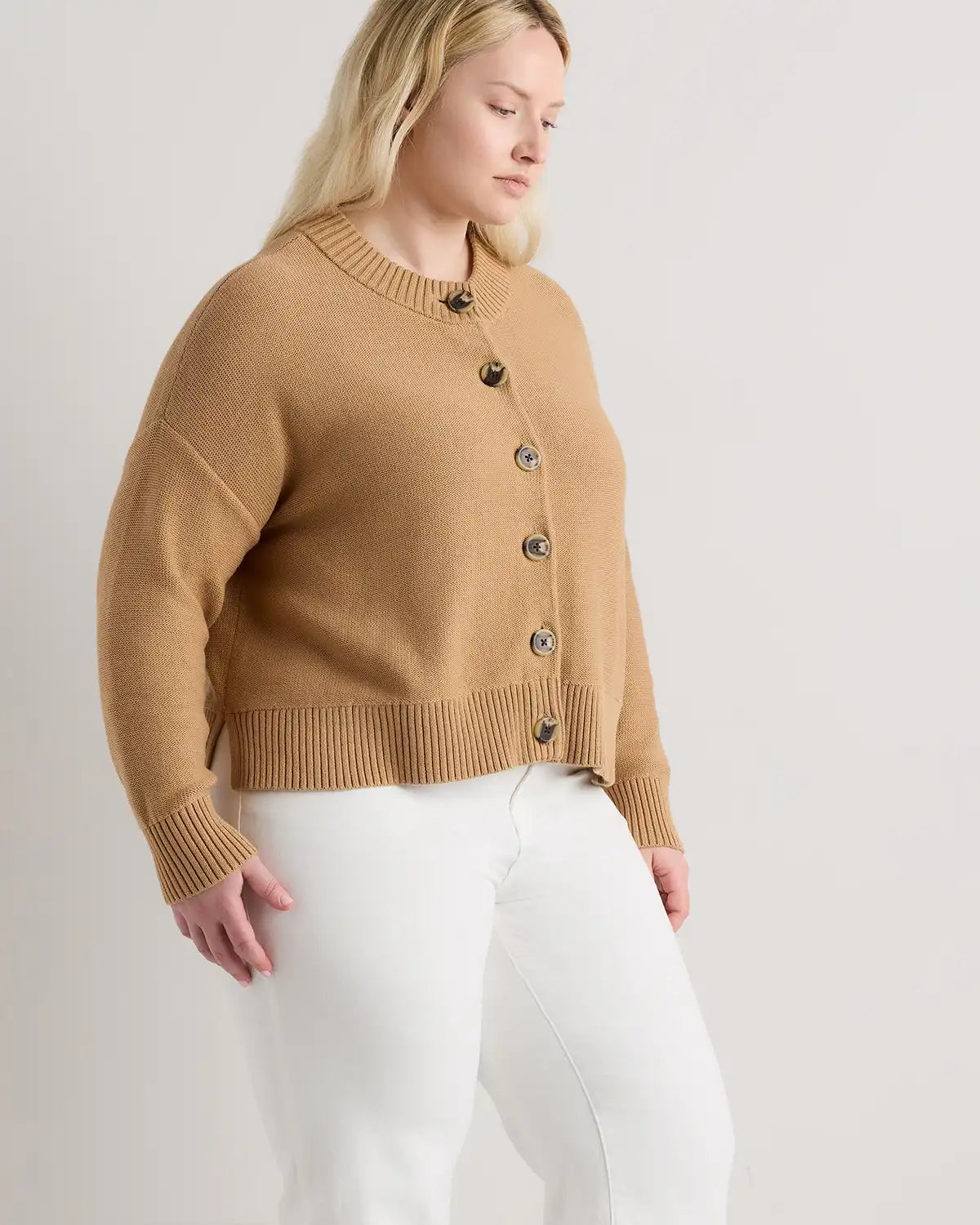 100% Organic Cotton Cropped Cardigan