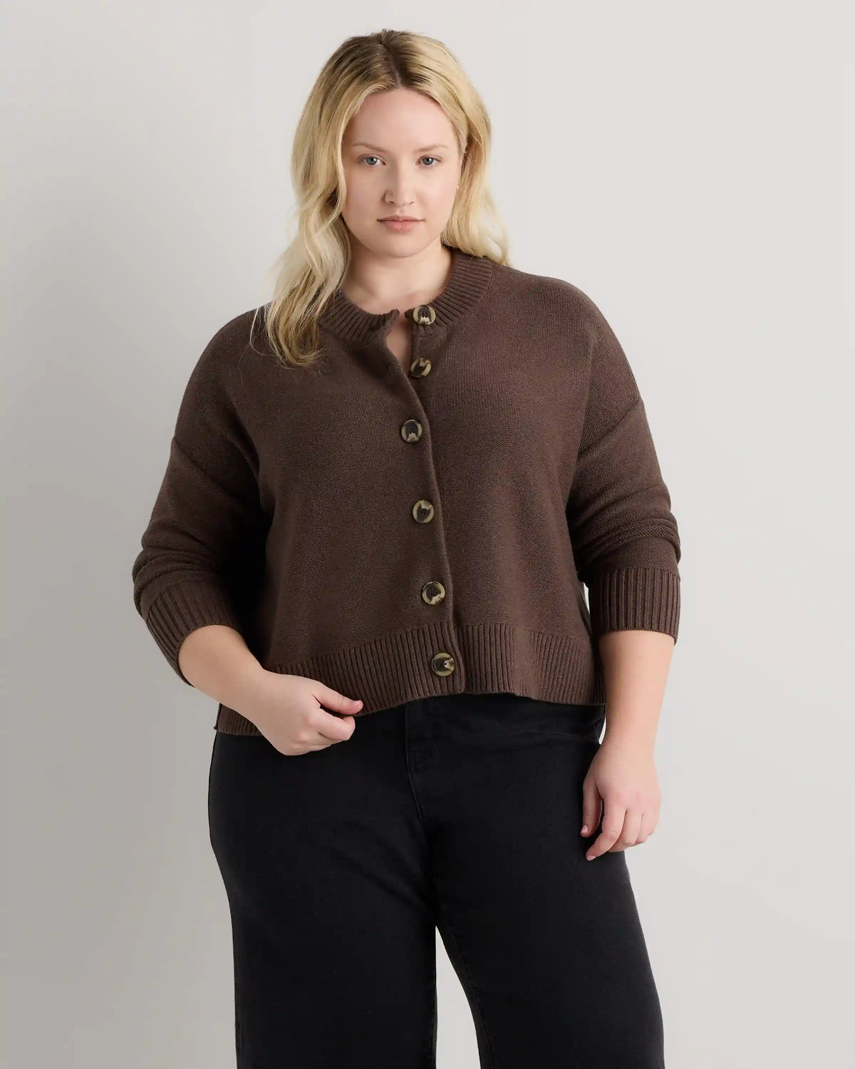 100% Organic Cotton Cropped Cardigan