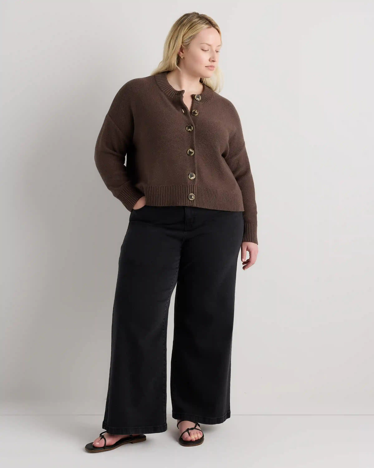 100% Organic Cotton Cropped Cardigan