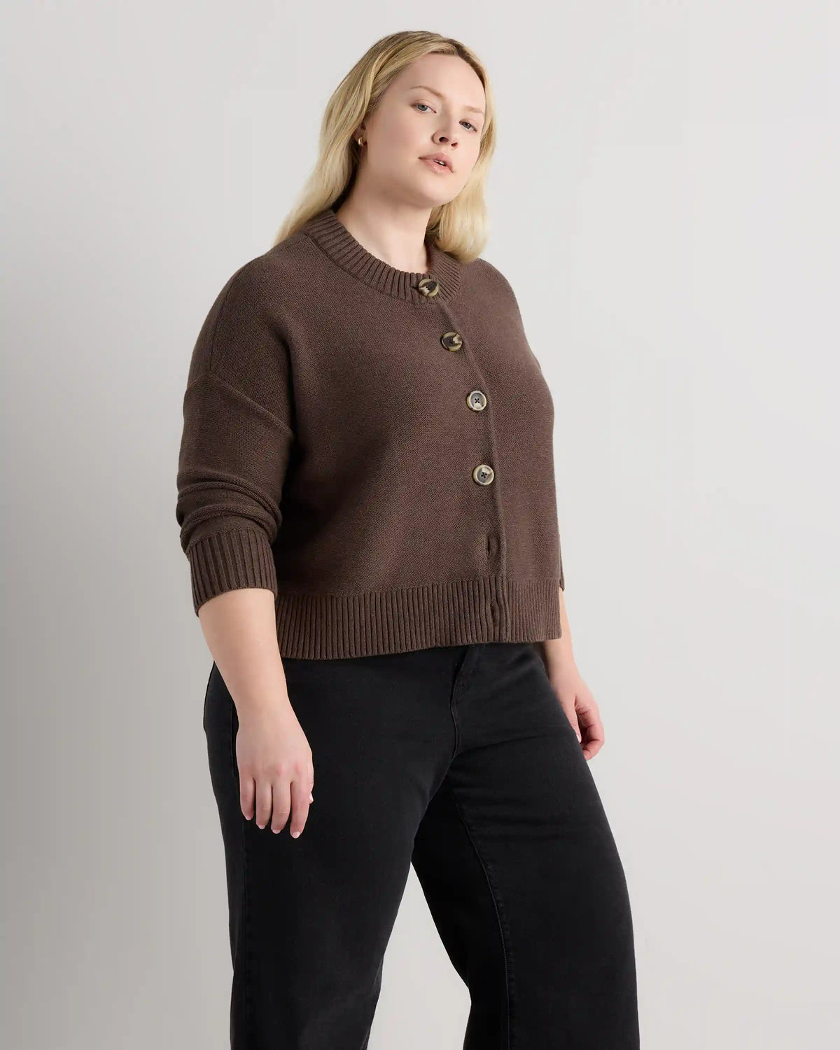 100% Organic Cotton Cropped Cardigan