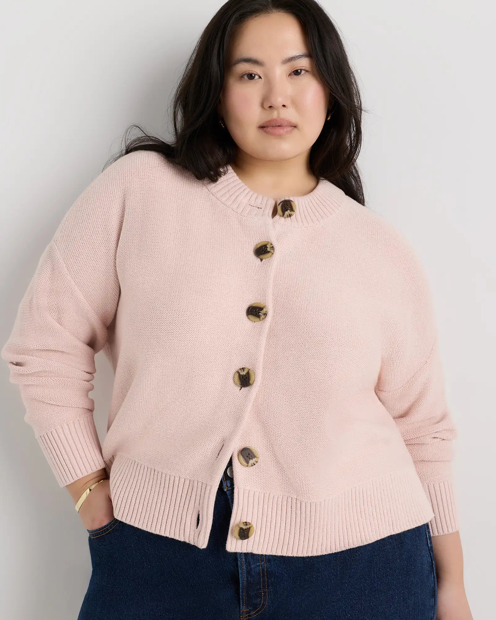 100% Organic Cotton Cropped Cardigan