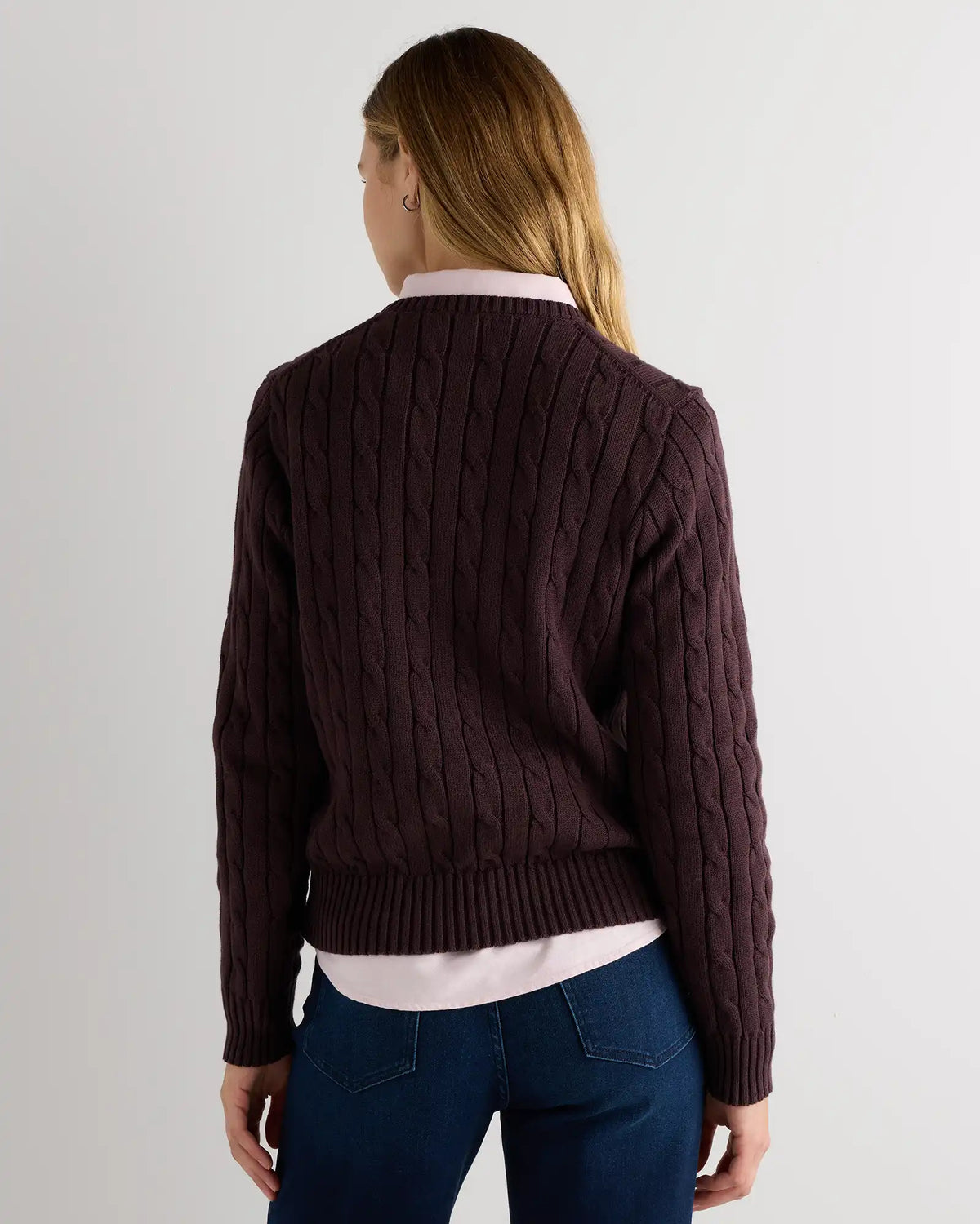 100% Organic Cotton Cable Crewneck Sweater