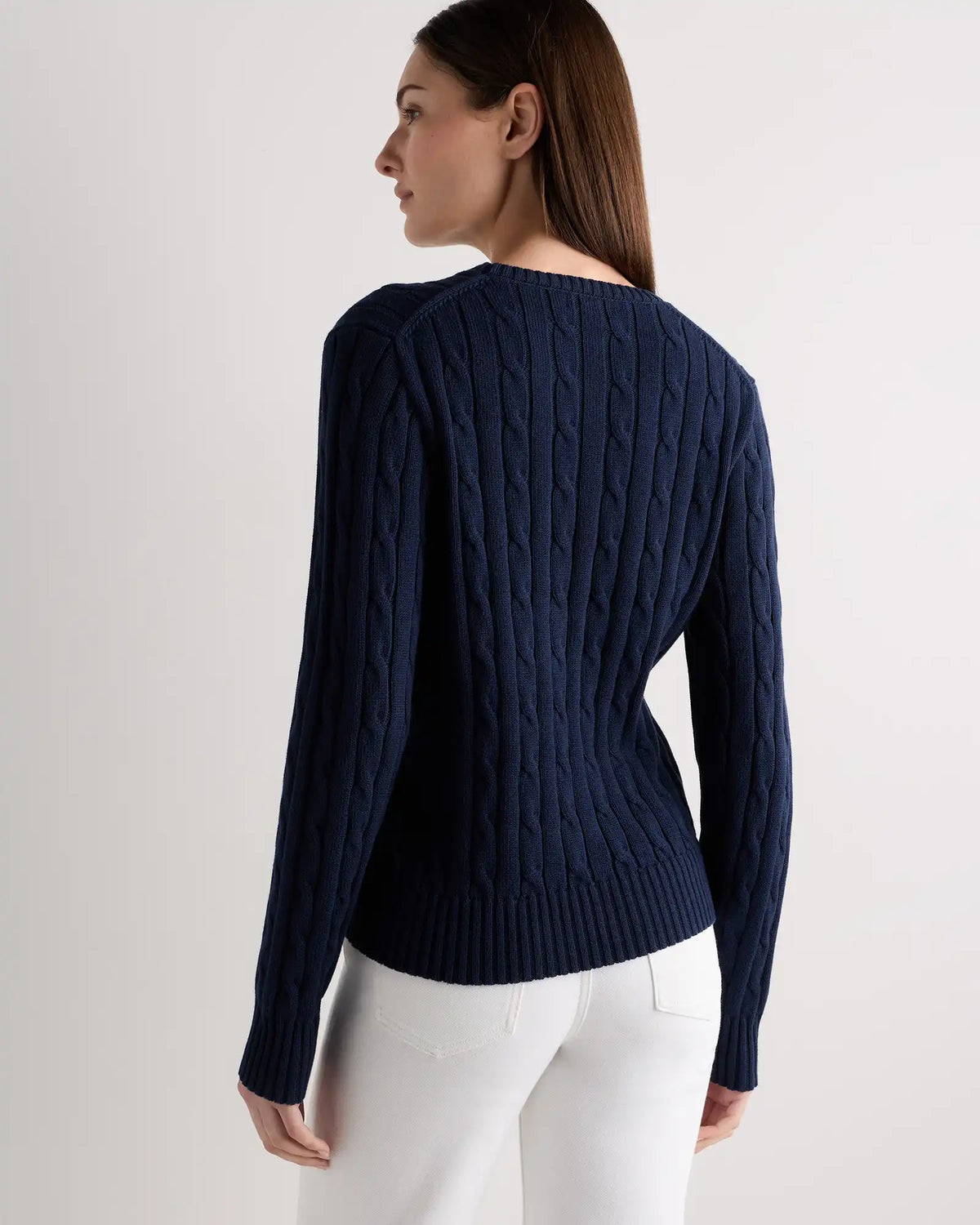 100% Organic Cotton Cable Crewneck Sweater