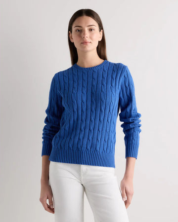 100% Organic Cotton Cable Crewneck Sweater