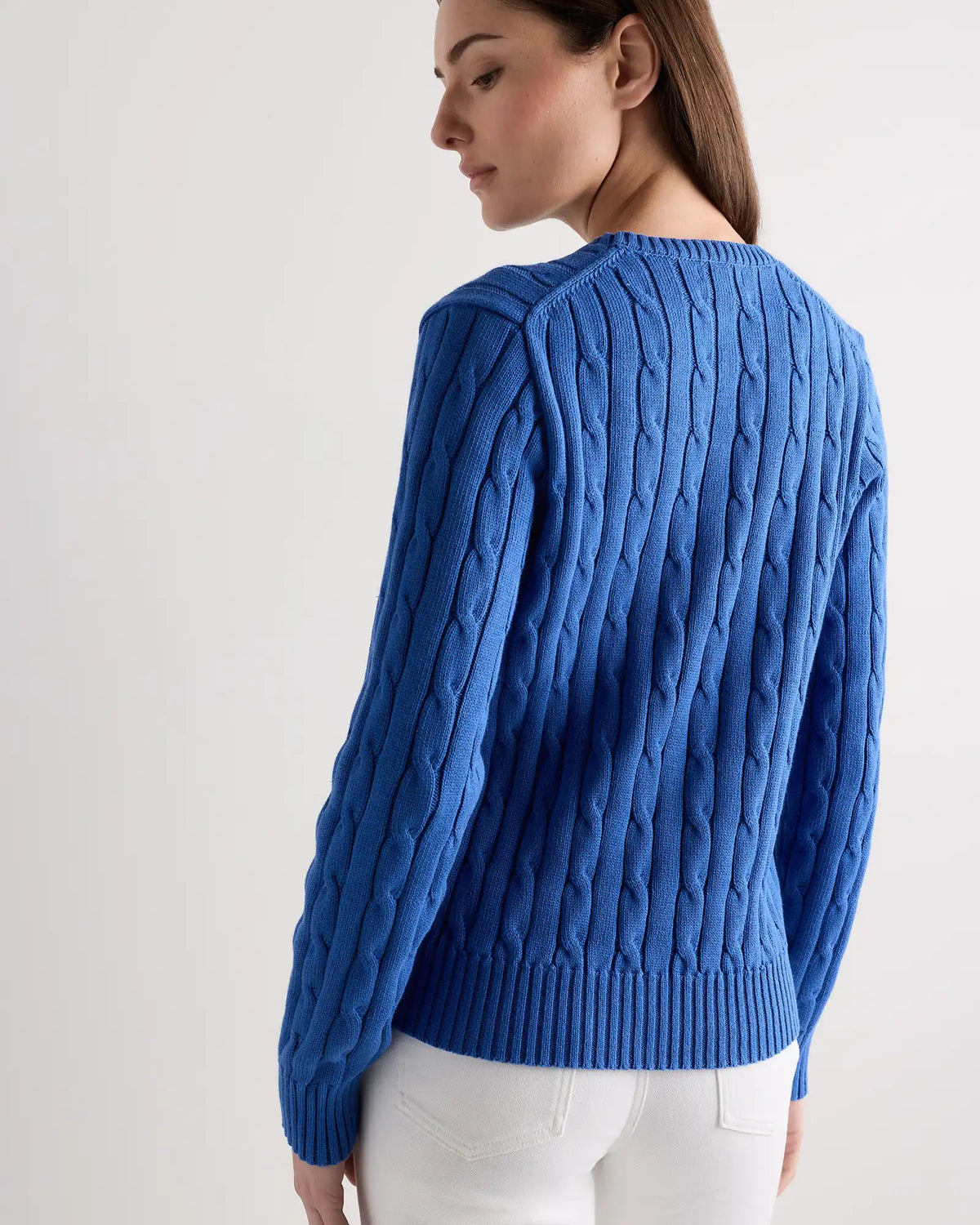 100% Organic Cotton Cable Crewneck Sweater