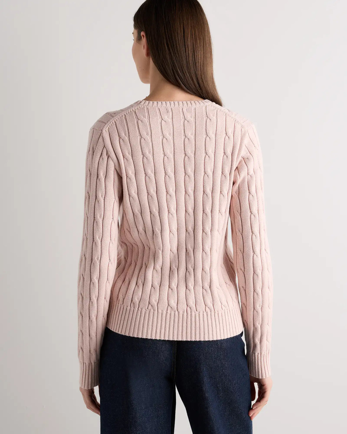 100% Organic Cotton Cable Crewneck Sweater