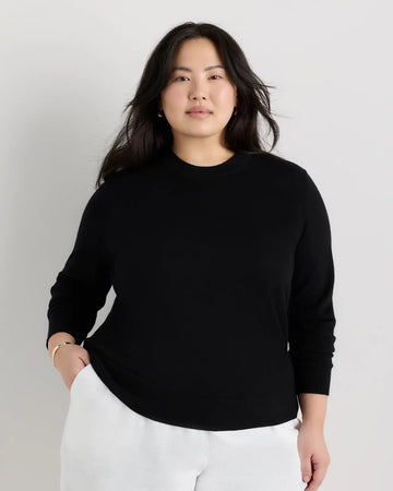 Lightweight Cotton Cashmere Crew Sweater