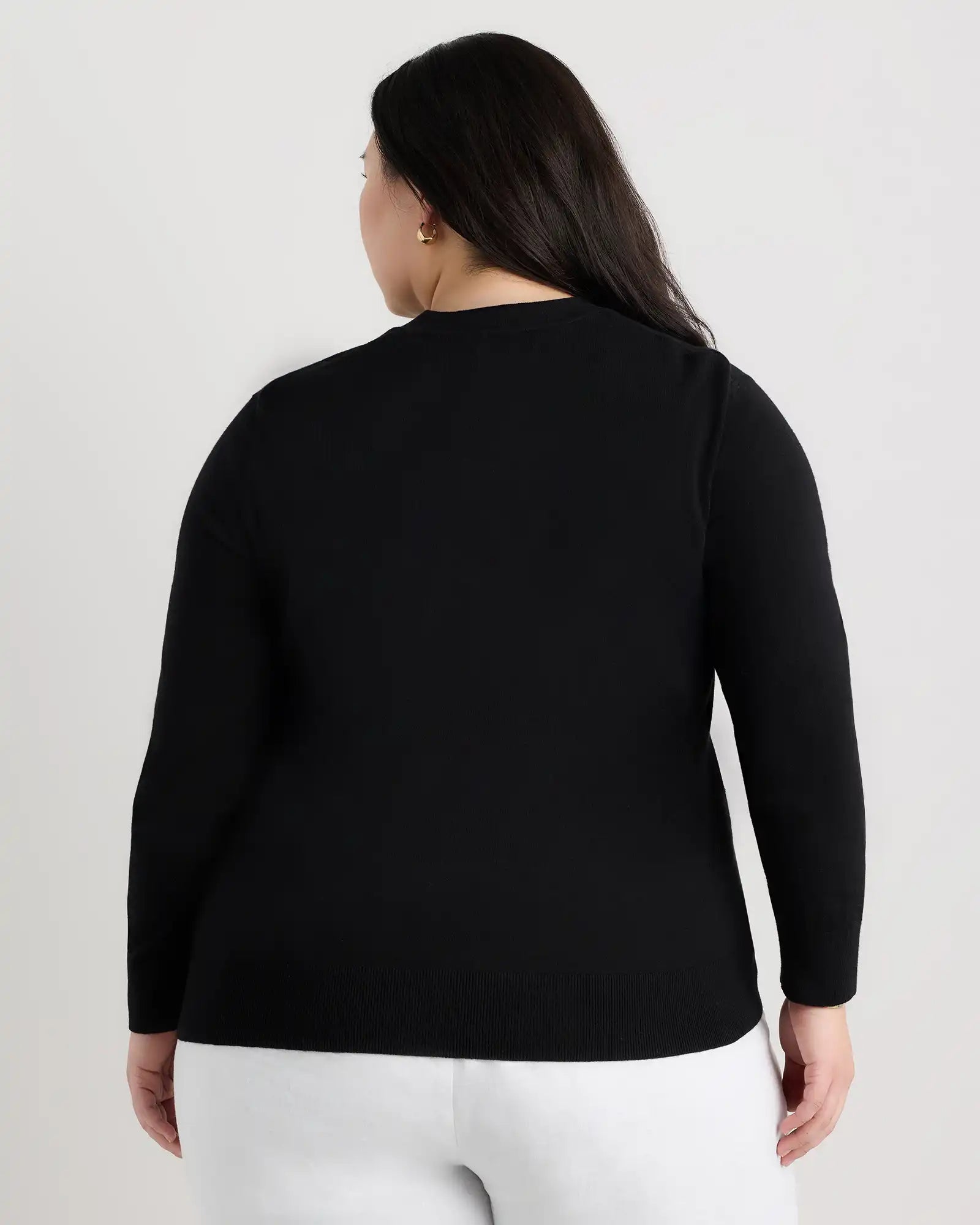 Lightweight Cotton Cashmere Crew Sweater