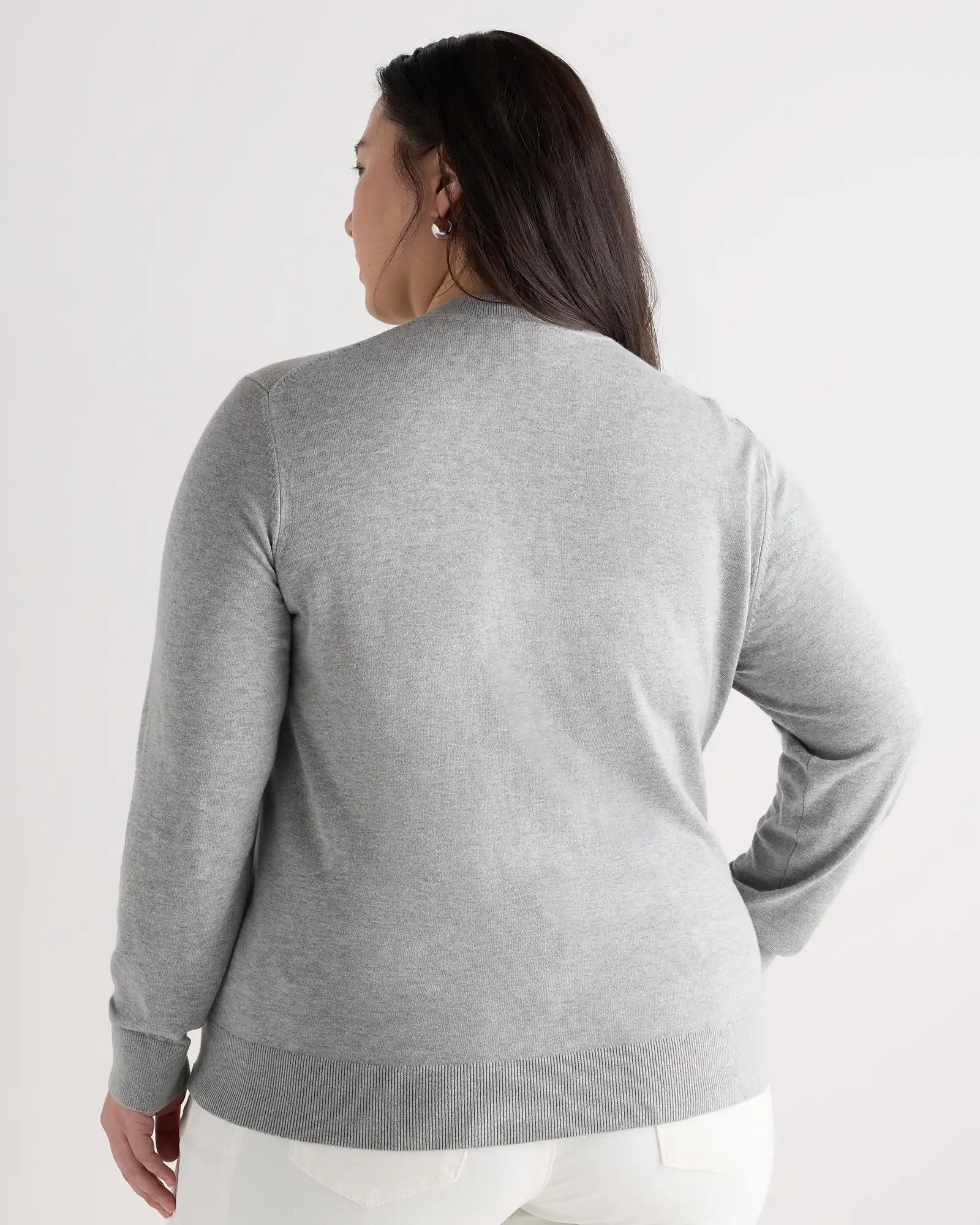 Lightweight Cotton Cashmere Crew Sweater