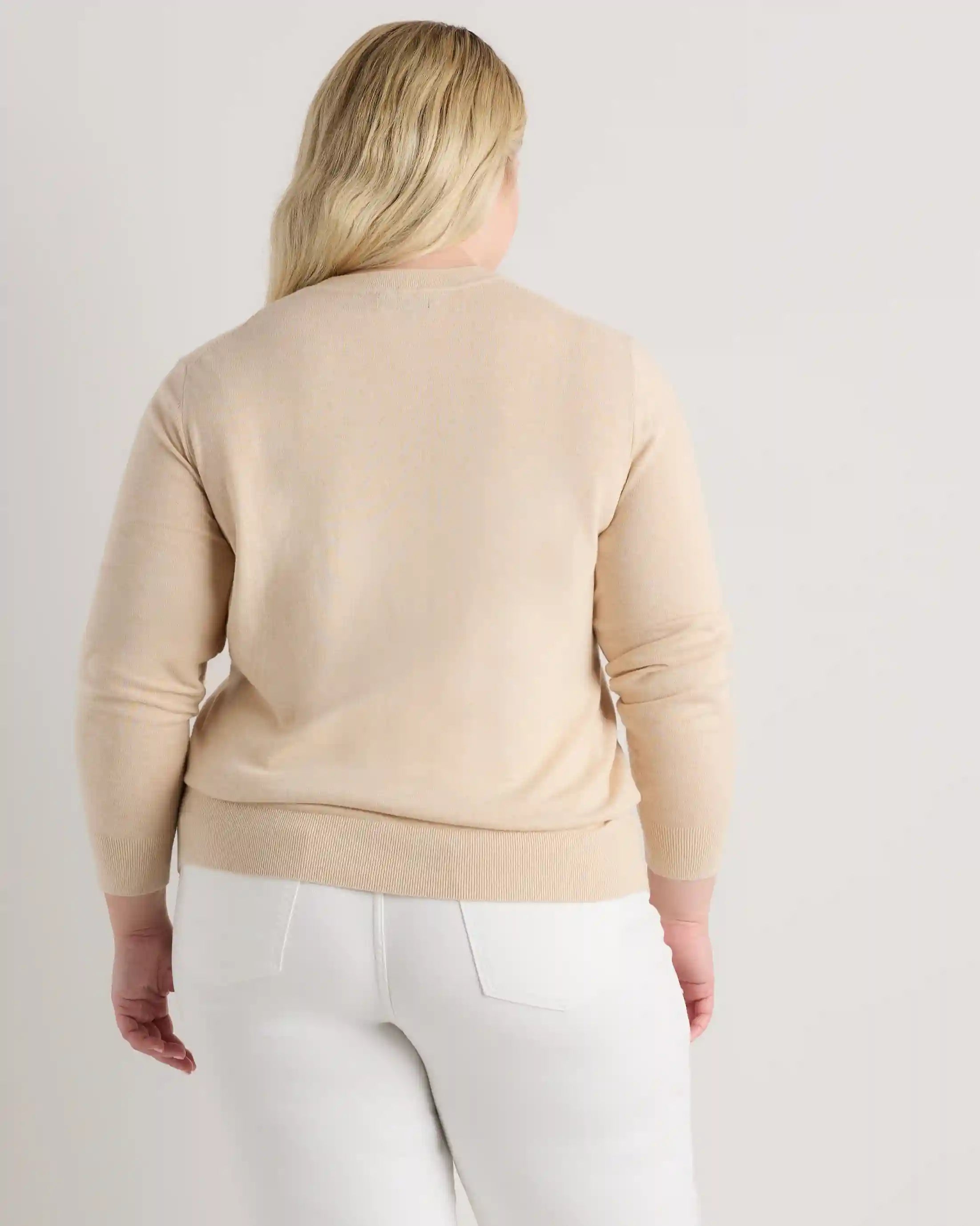 Lightweight Cotton Cashmere Crew Sweater