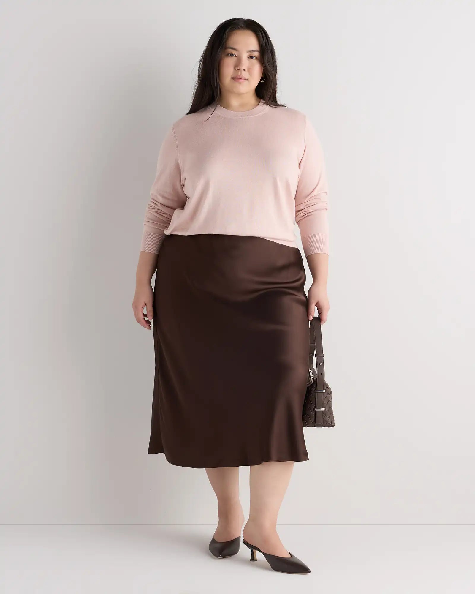 Lightweight Cotton Cashmere Crew Sweater