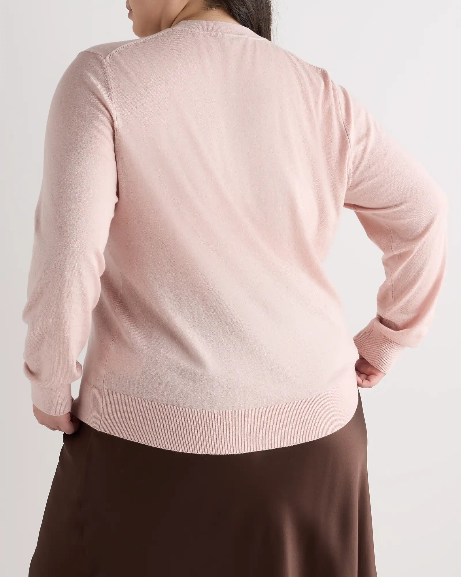 Lightweight Cotton Cashmere Crew Sweater
