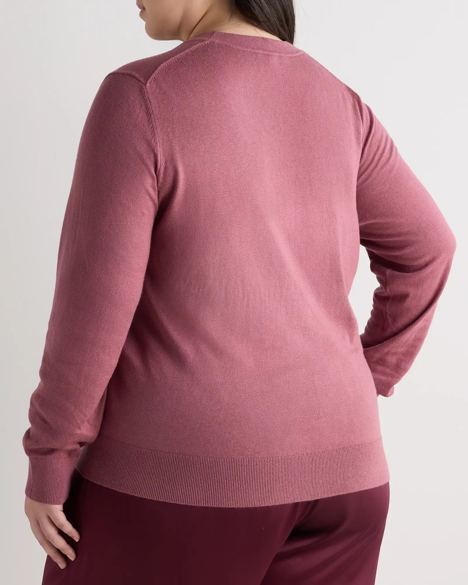 Lightweight Cotton Cashmere V-Neck Sweater