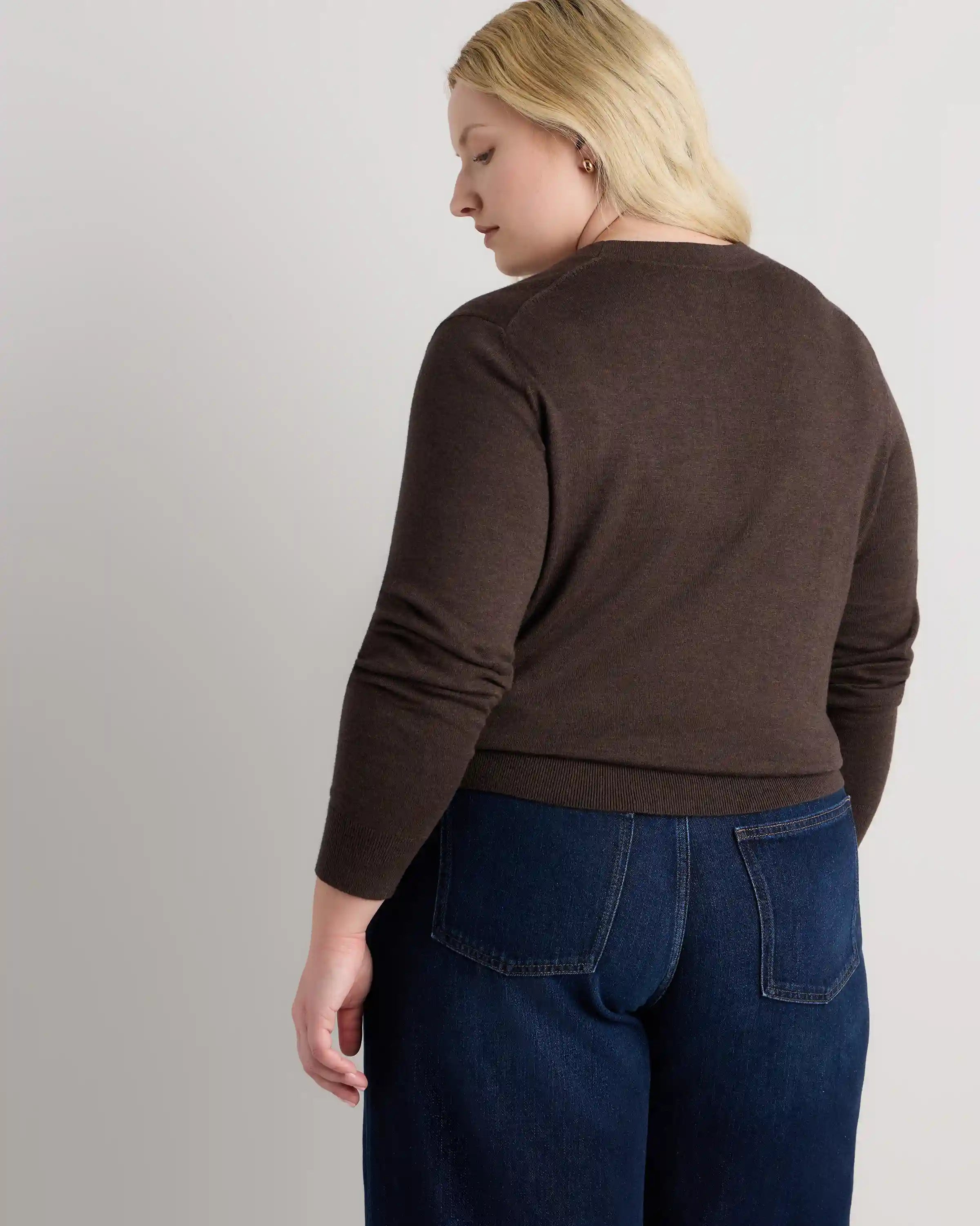 Lightweight Cotton Cashmere V-Neck Sweater