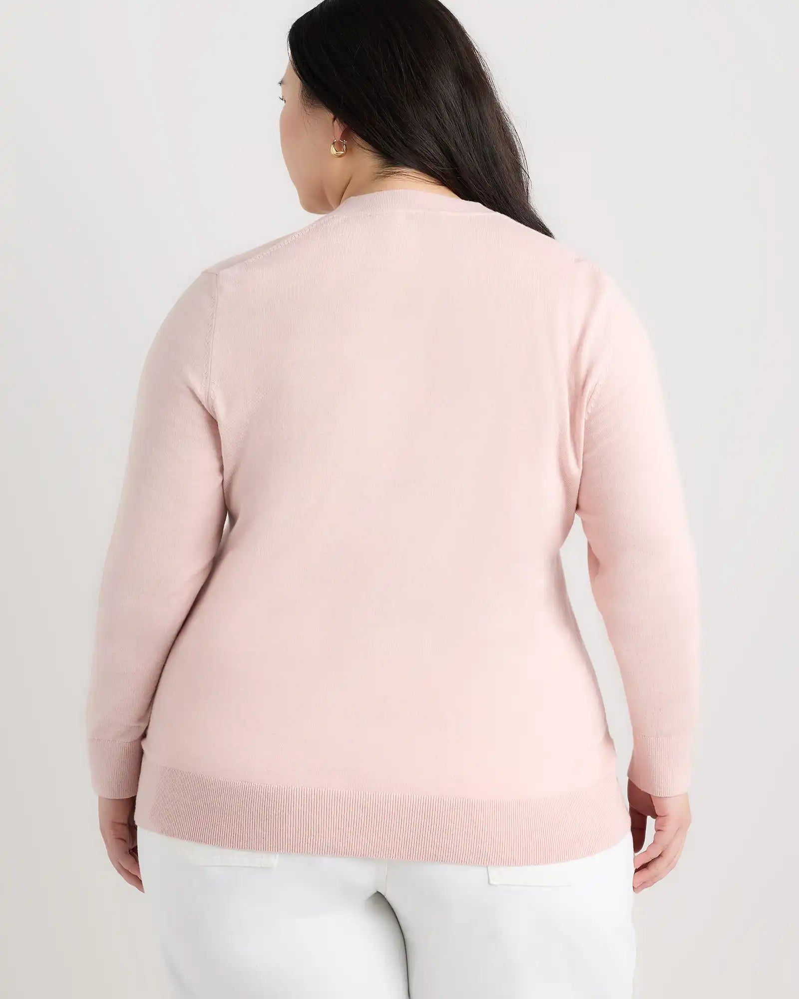 Lightweight Cotton Cashmere V-Neck Sweater