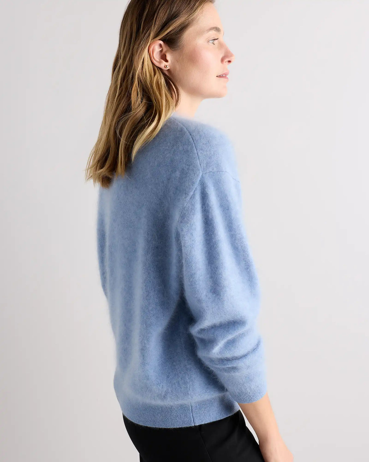 Brushed Cashmere Oversized Crewneck Sweater
