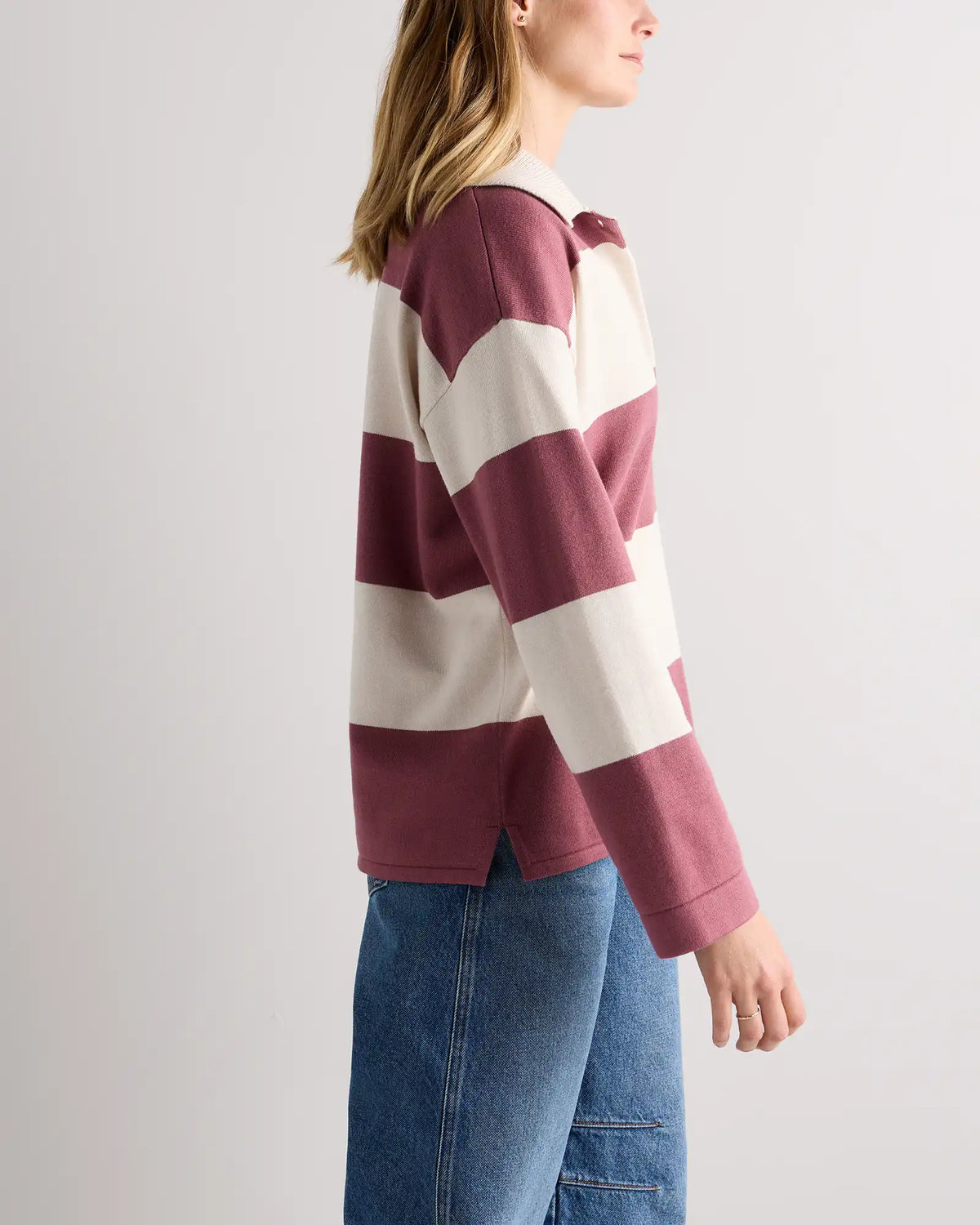 Cotton Cashmere Rugby Polo Sweater