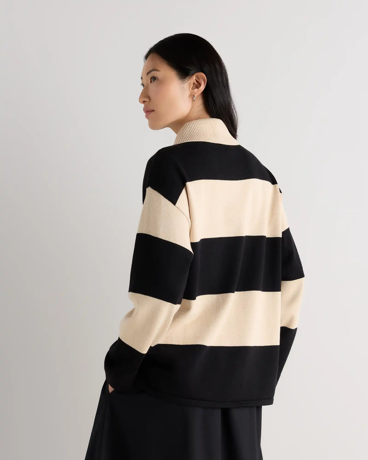 Cotton Cashmere Rugby Polo Sweater