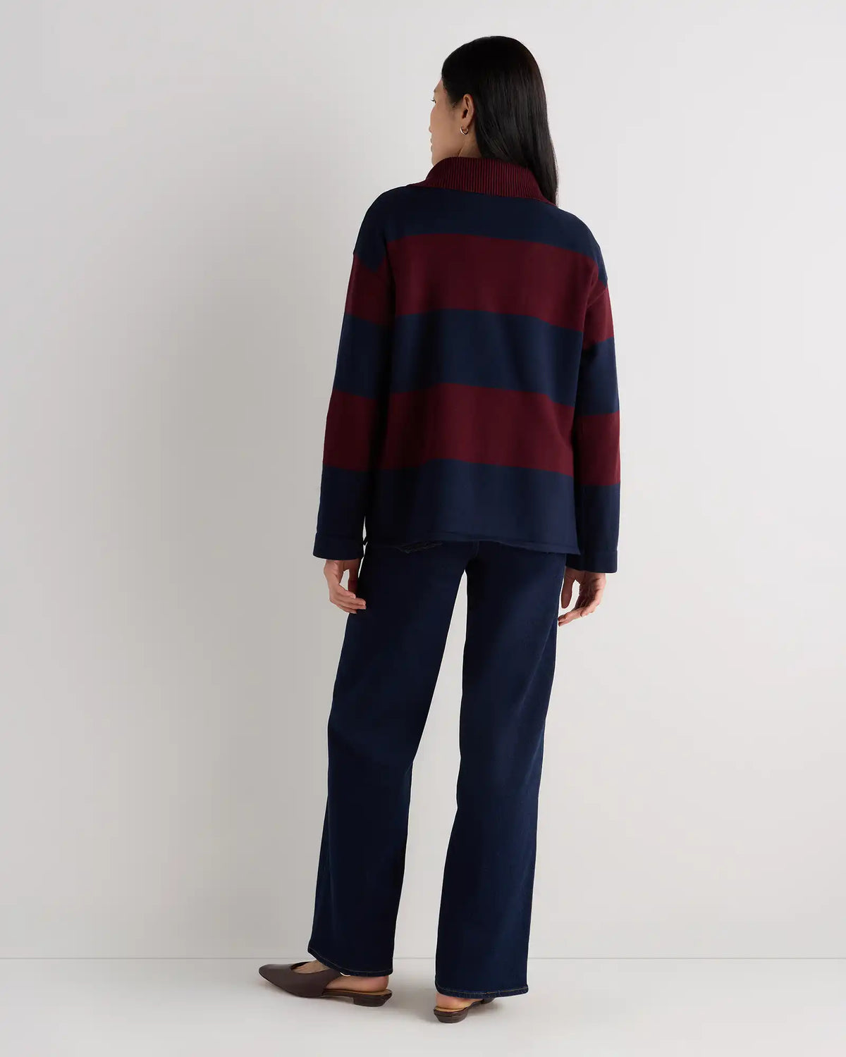 Cotton Cashmere Rugby Polo Sweater
