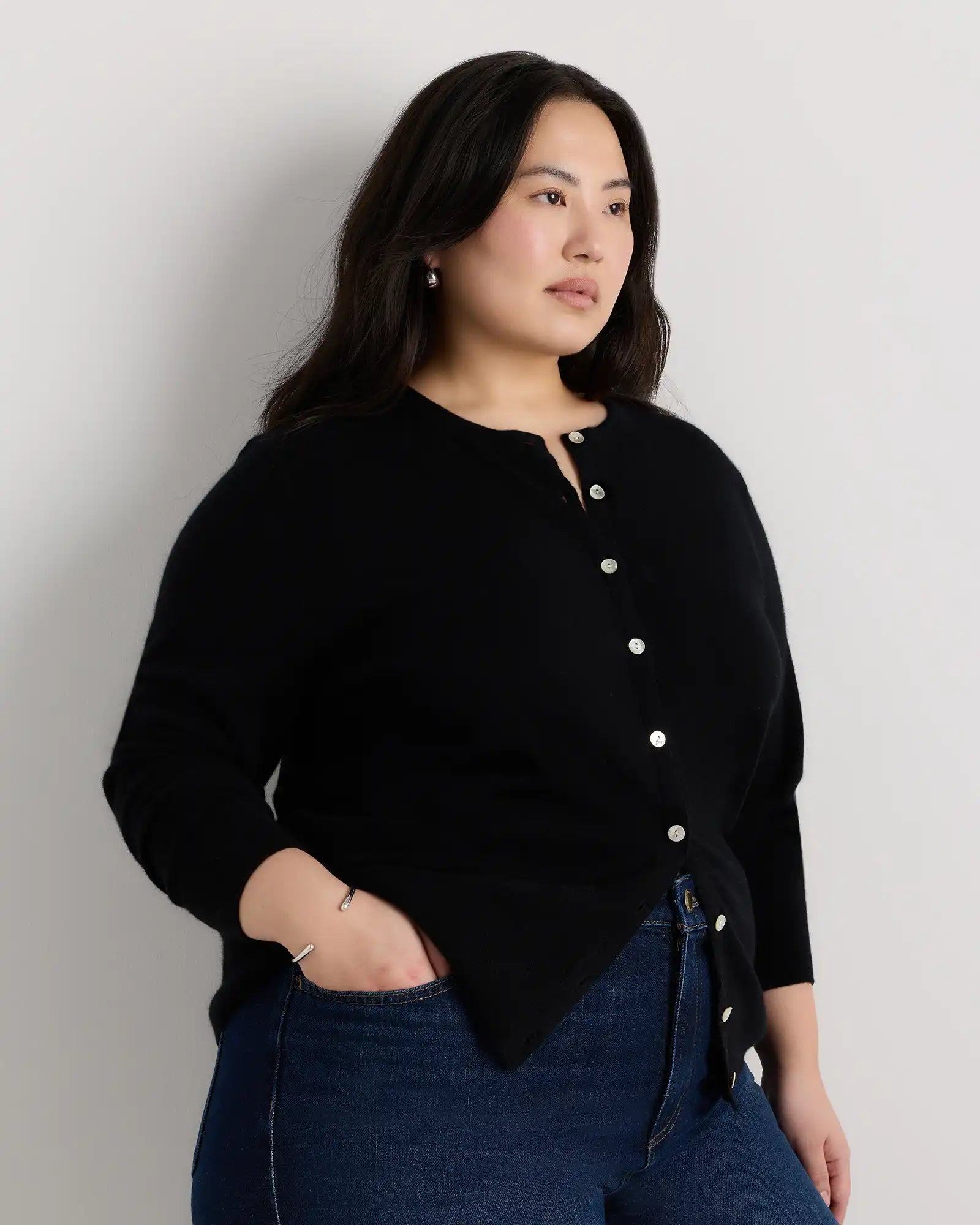 Mongolian Cashmere Cardigan Sweater