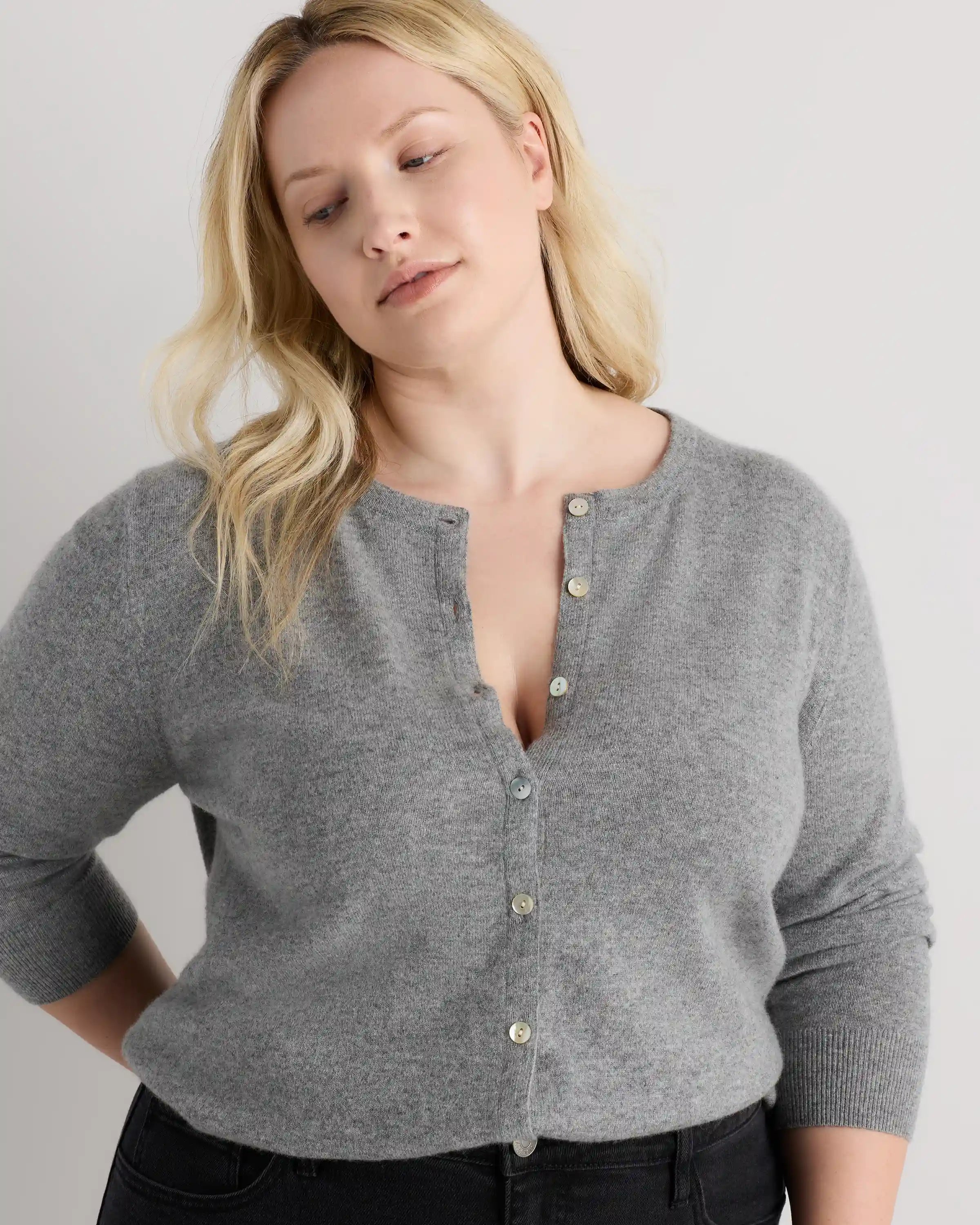 Mongolian Cashmere Cardigan Sweater