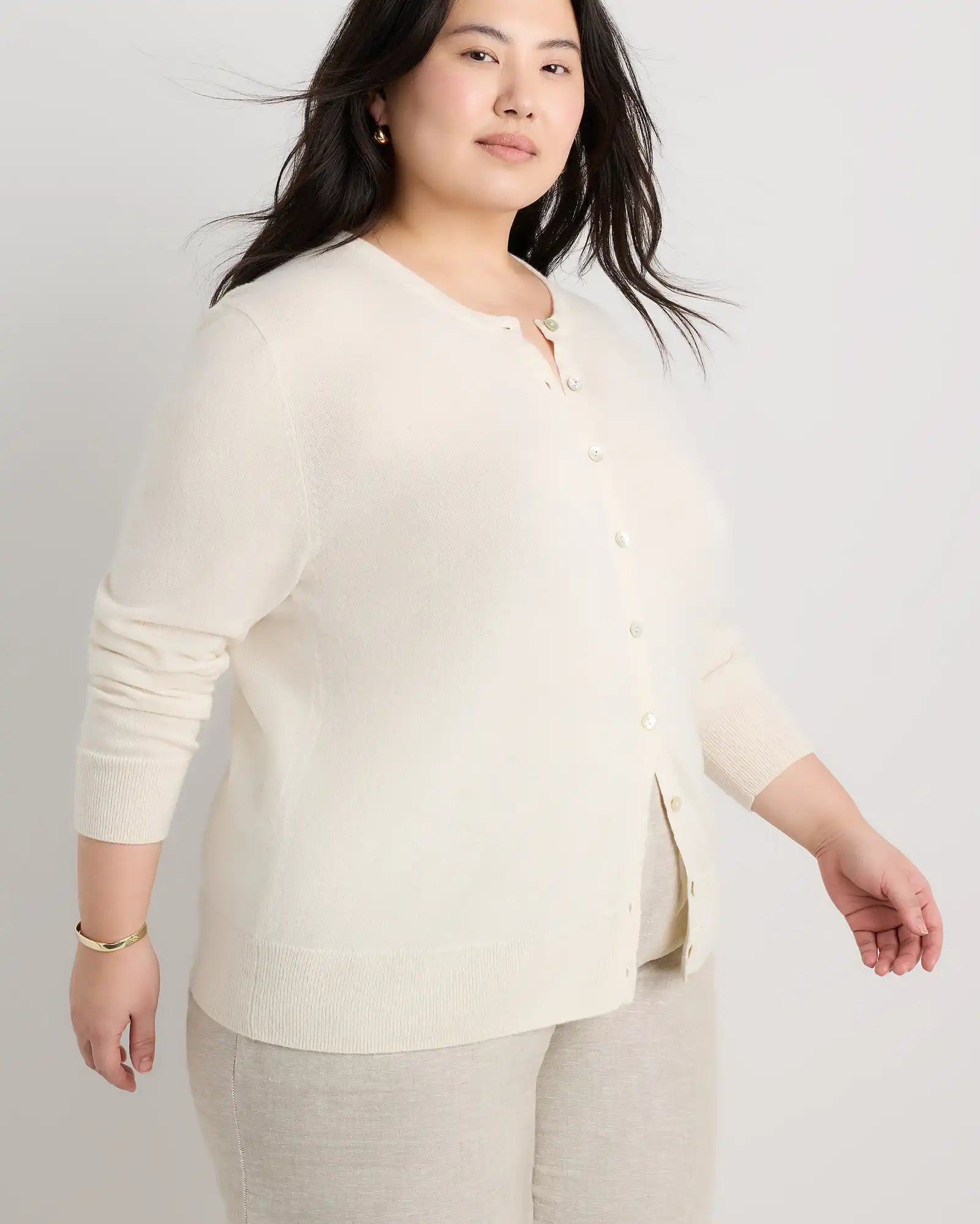 Mongolian Cashmere Cardigan Sweater