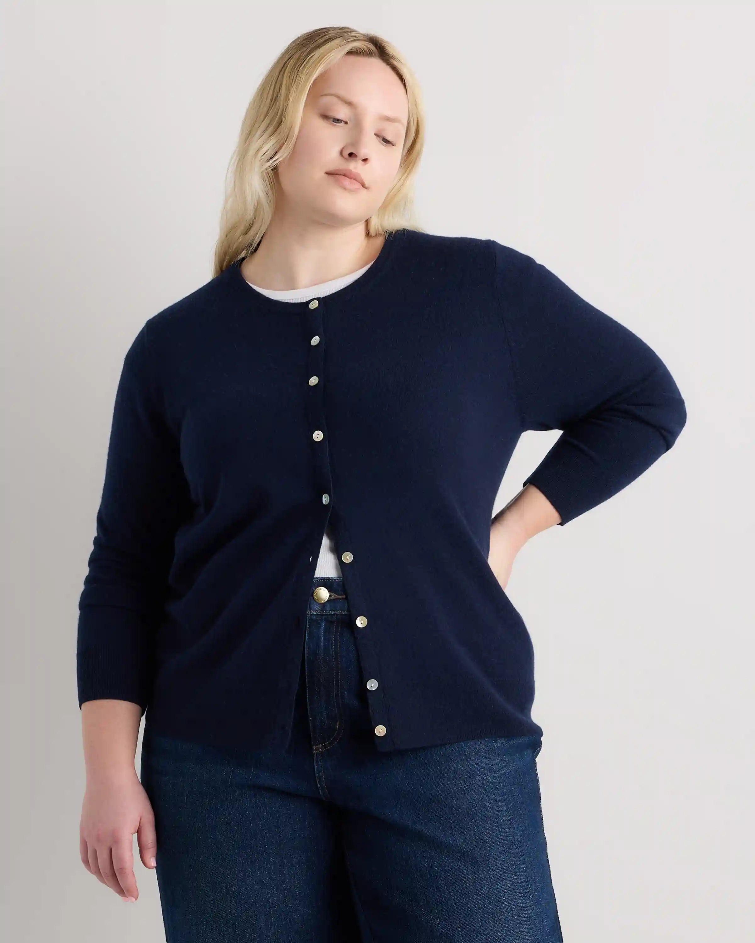 Mongolian Cashmere Cardigan Sweater