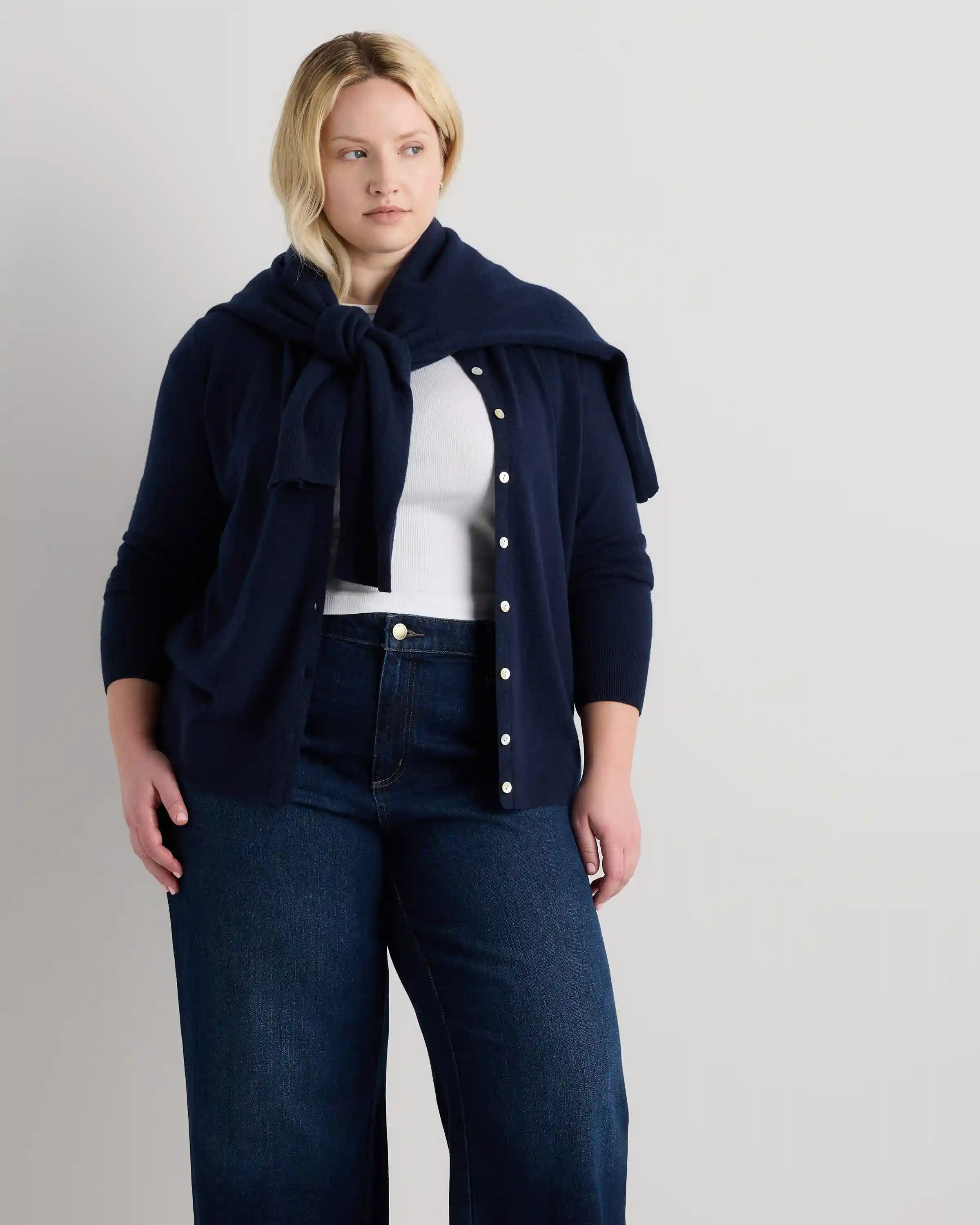 Mongolian Cashmere Cardigan Sweater