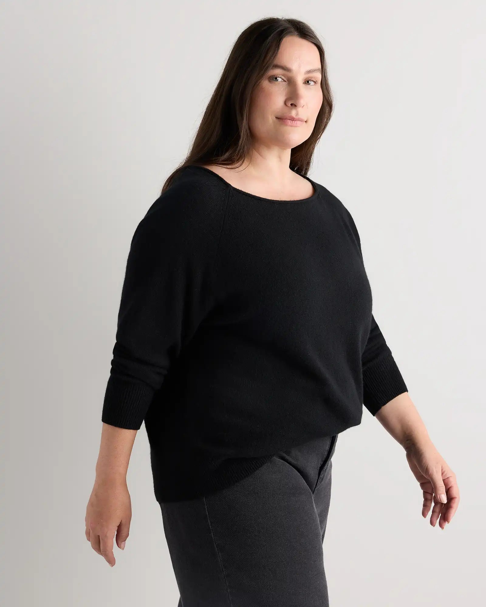 Mongolian Cashmere Boatneck Sweater