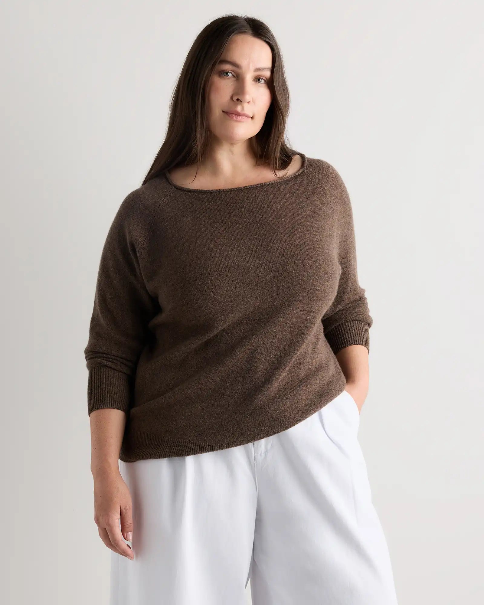 Mongolian Cashmere Boatneck Sweater