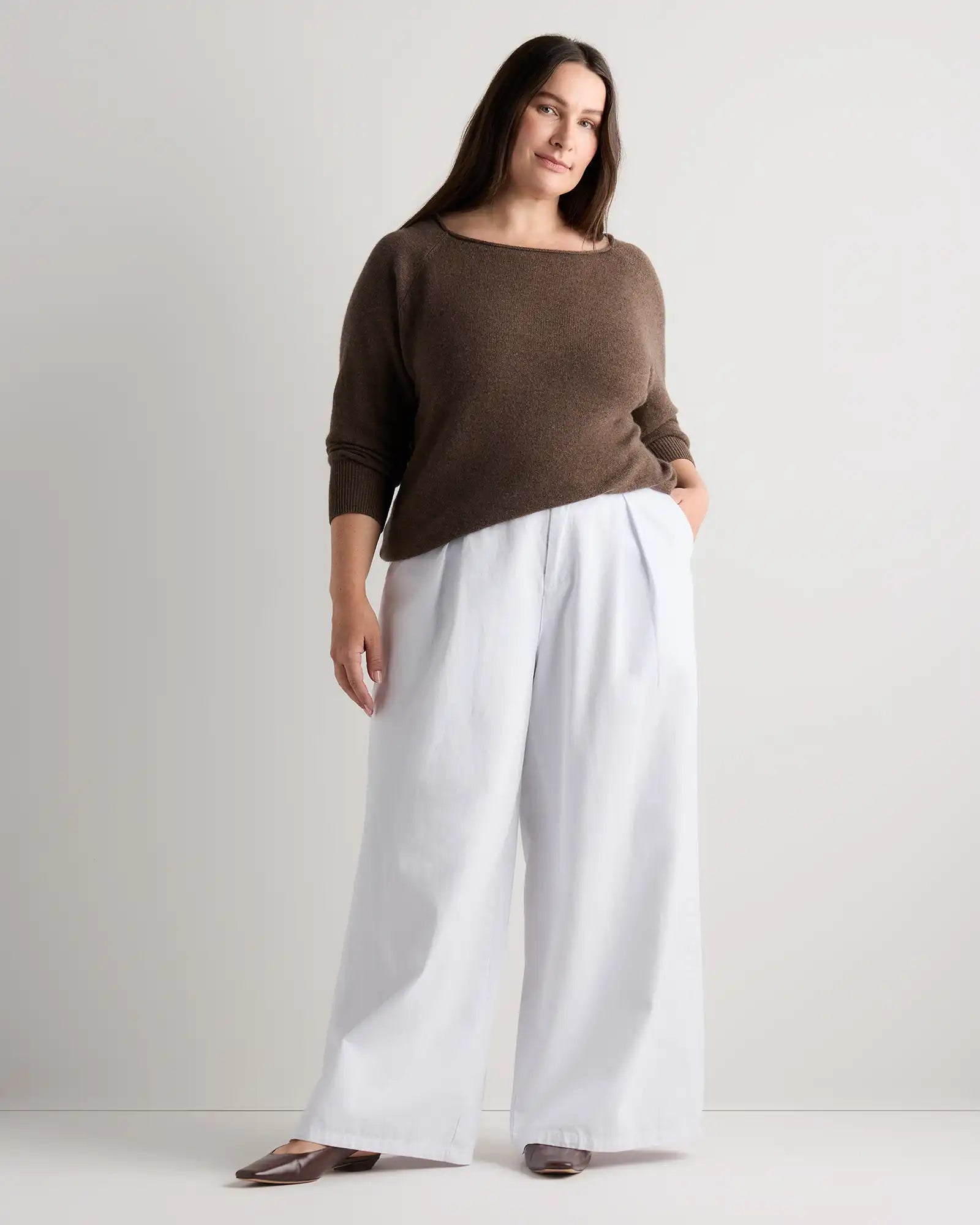 Mongolian Cashmere Boatneck Sweater