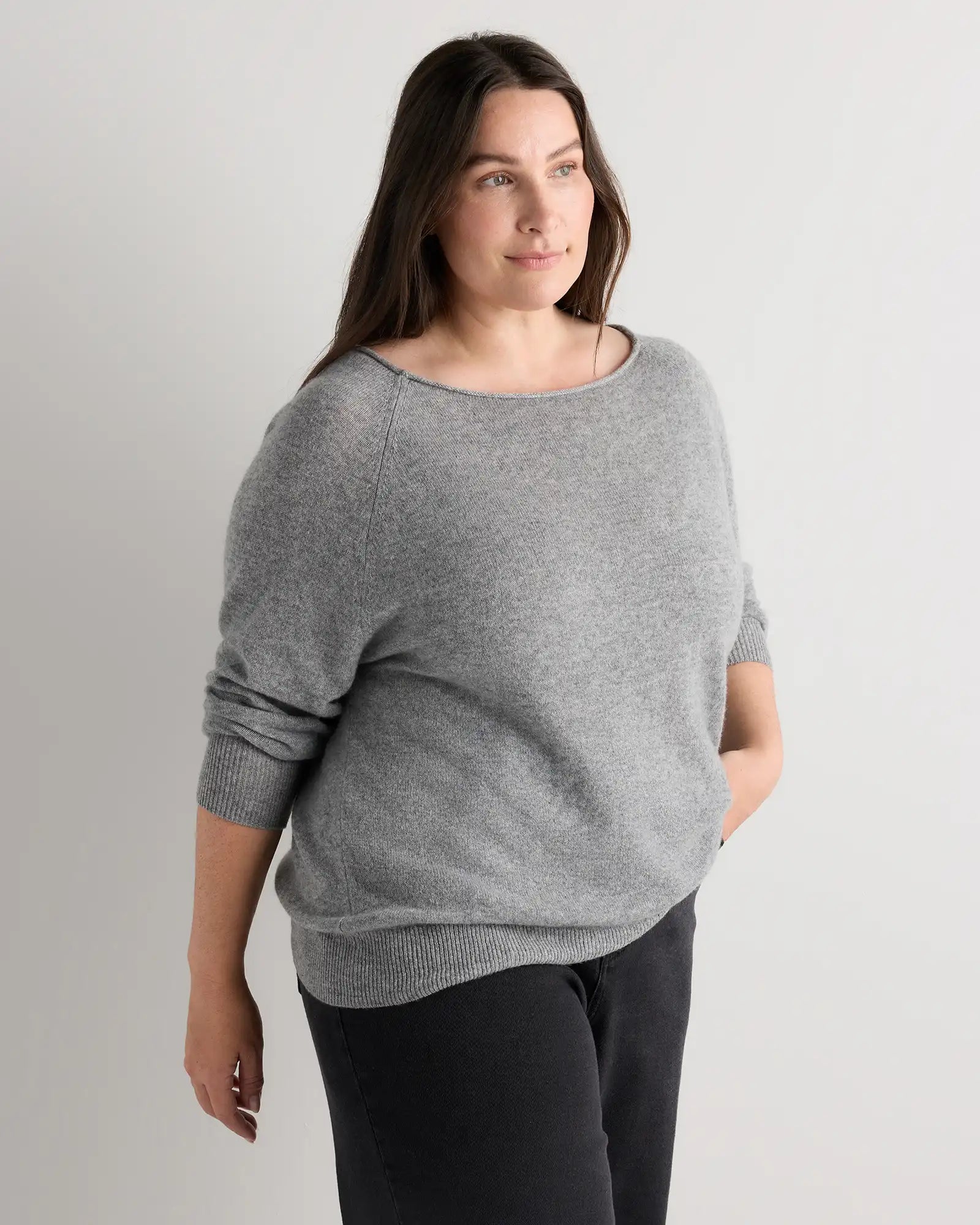 Mongolian Cashmere Boatneck Sweater