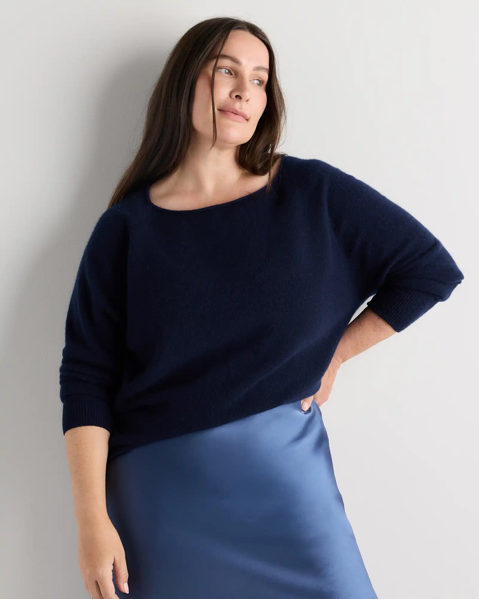 Mongolian Cashmere Boatneck Sweater