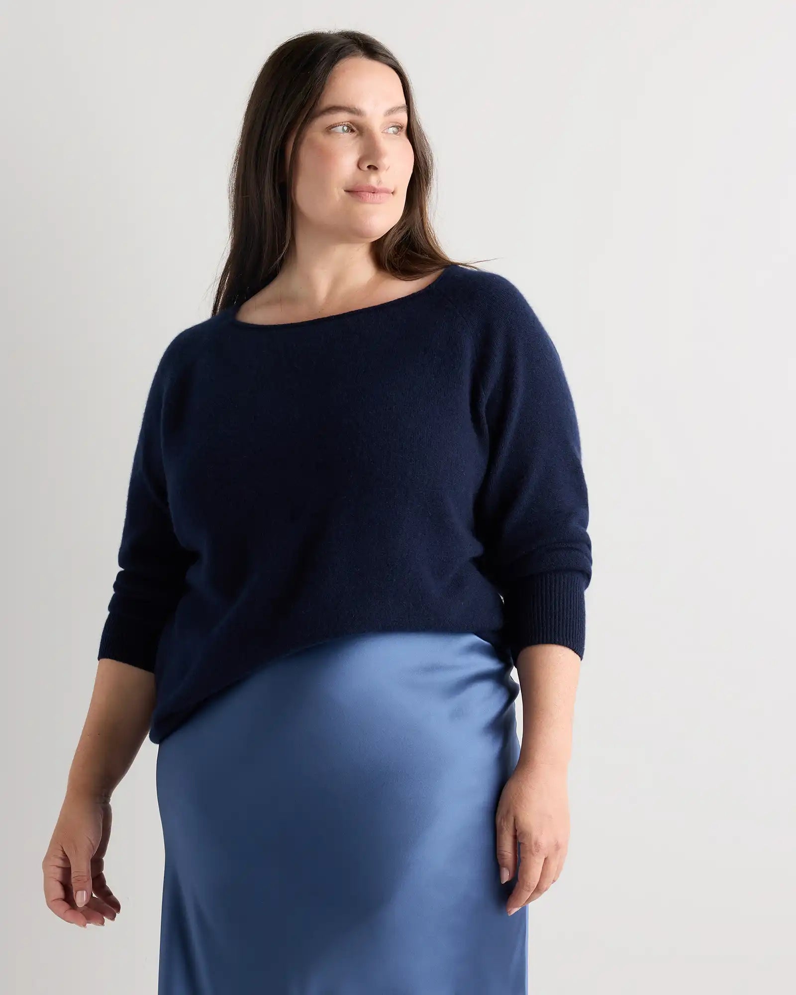 Mongolian Cashmere Boatneck Sweater