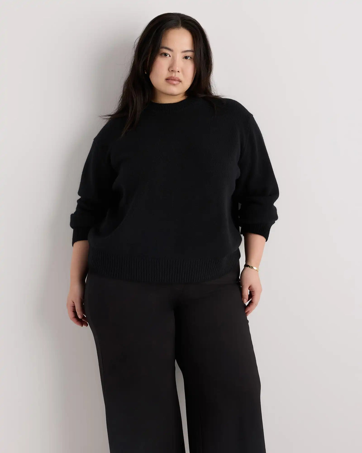 Mongolian Cashmere Oversized Crewneck Sweater