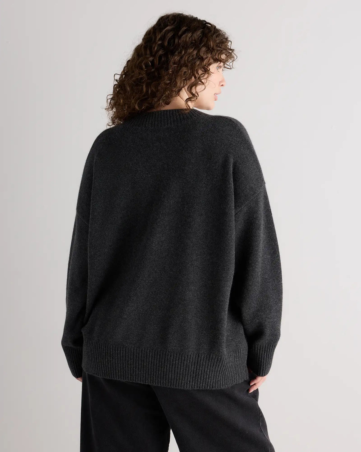Mongolian Cashmere Oversized V-Neck Sweater