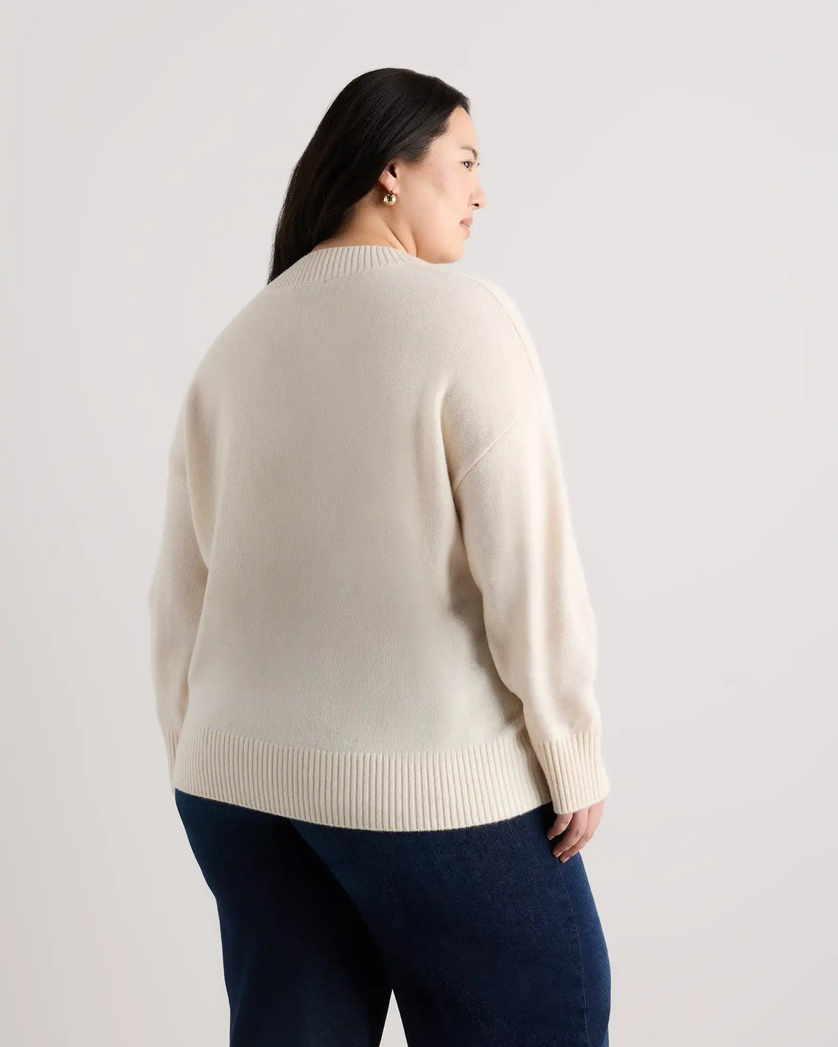 Mongolian Cashmere Oversized V-Neck Sweater