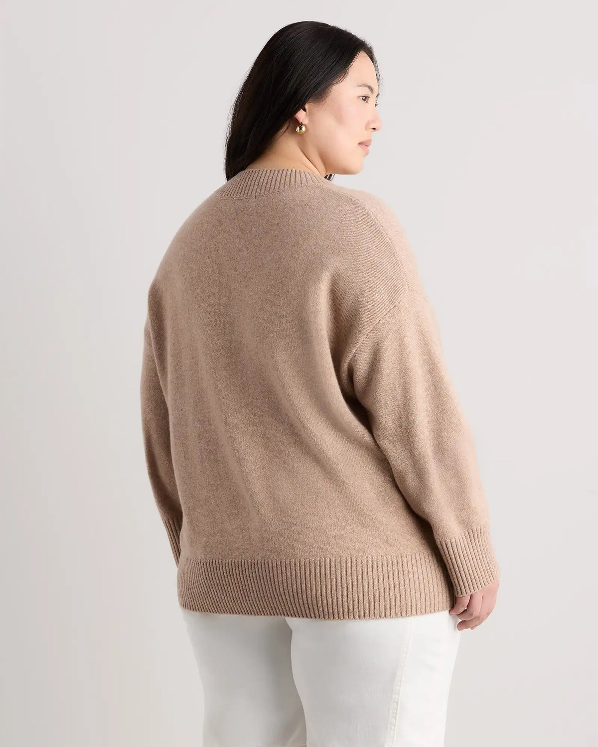 Mongolian Cashmere Oversized V-Neck Sweater