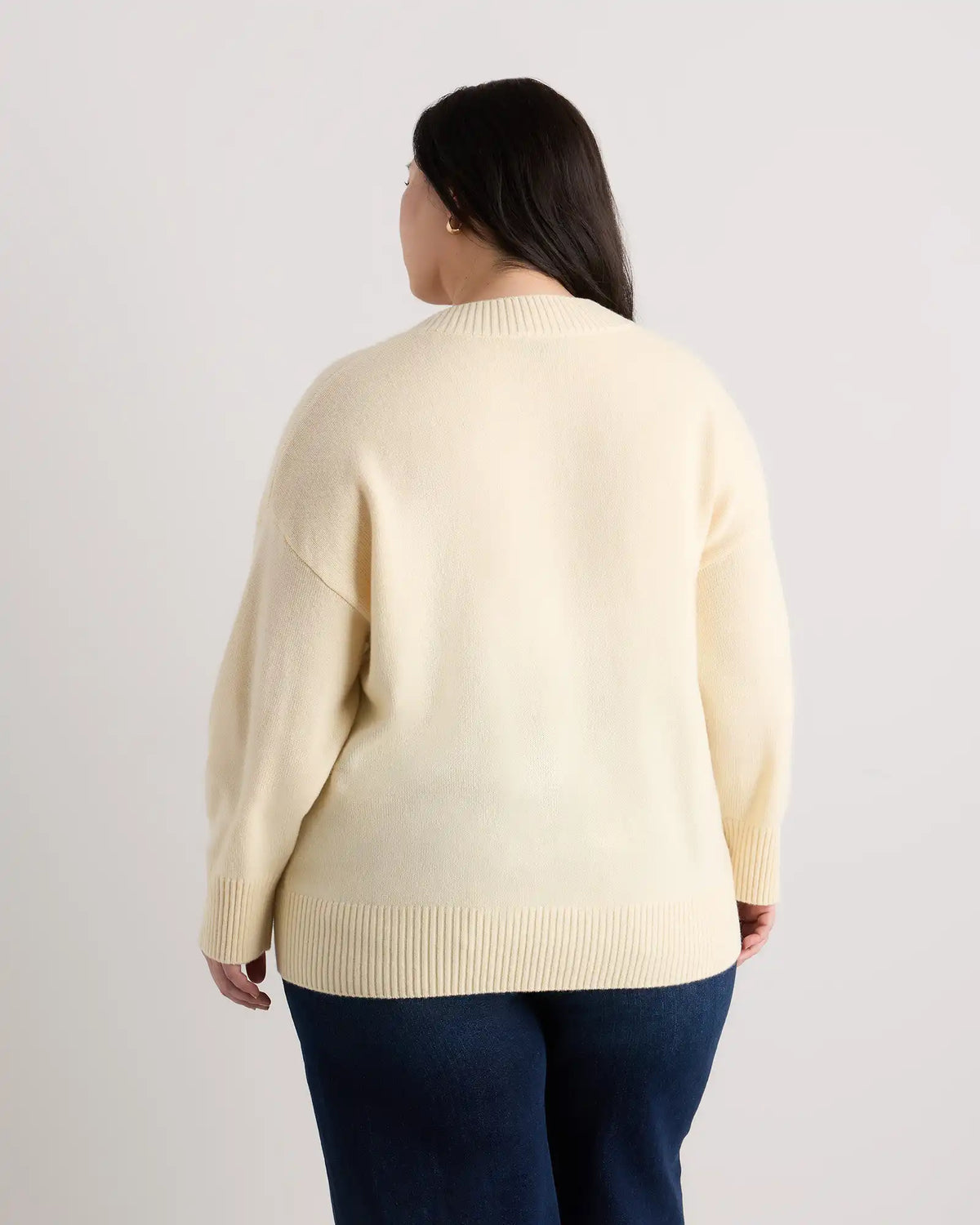 Mongolian Cashmere Oversized V-Neck Sweater