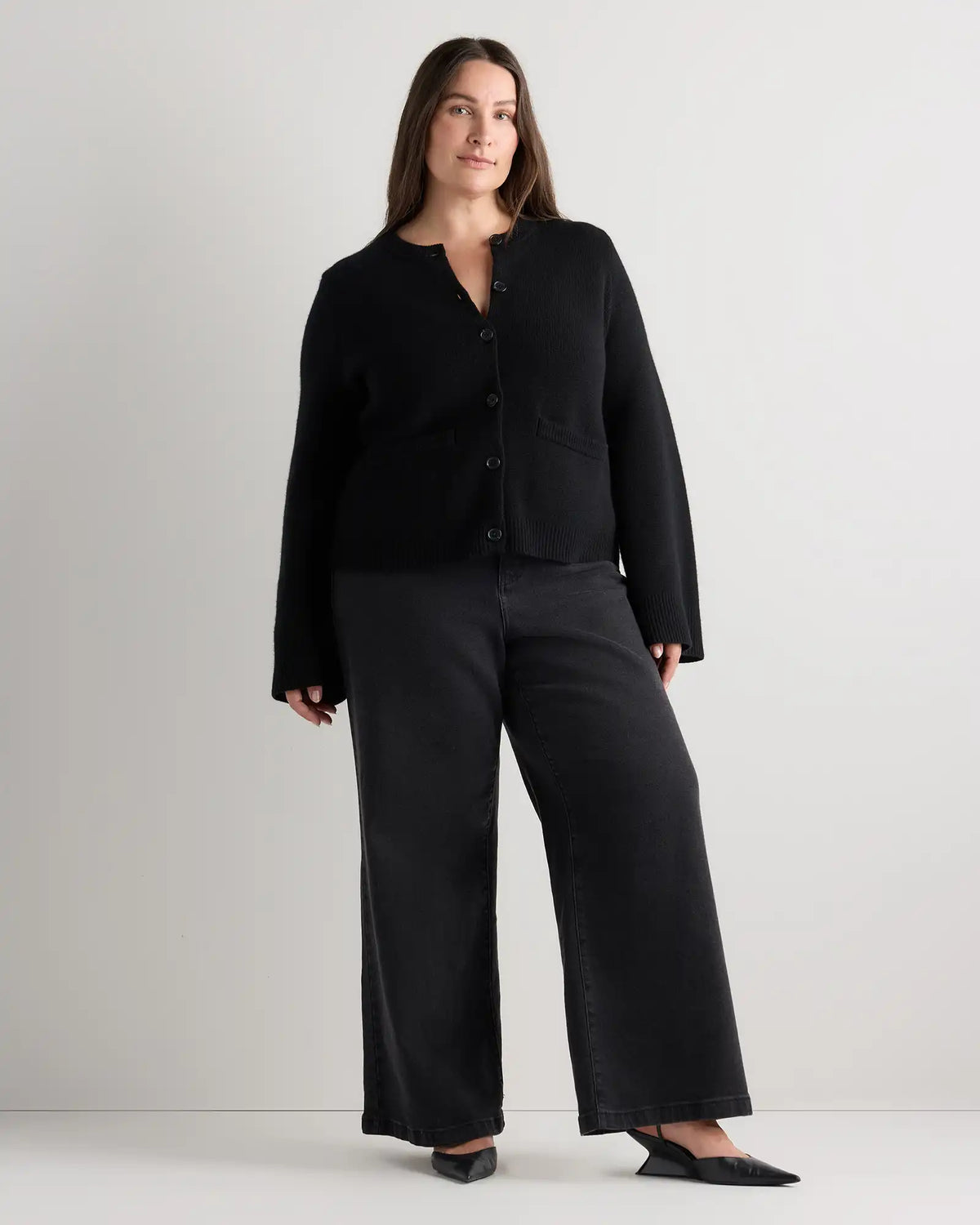 Mongolian Cashmere Structured Cardigan