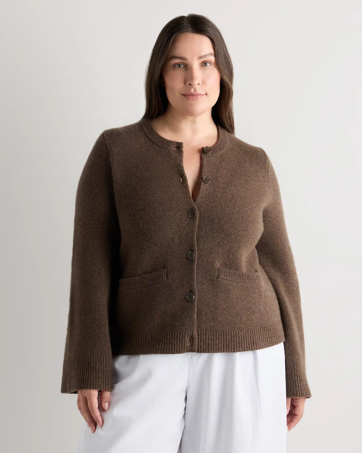 Mongolian Cashmere Structured Cardigan