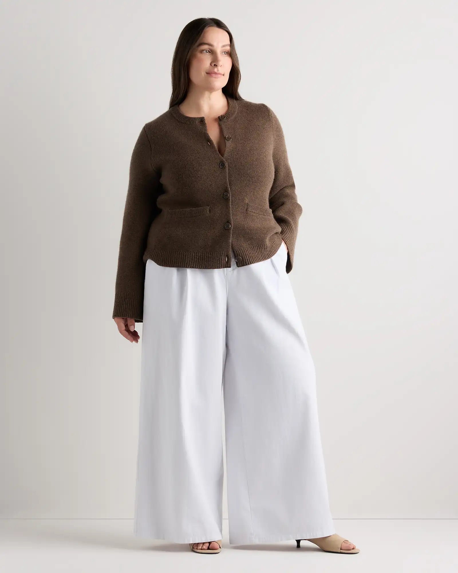 Mongolian Cashmere Structured Cardigan
