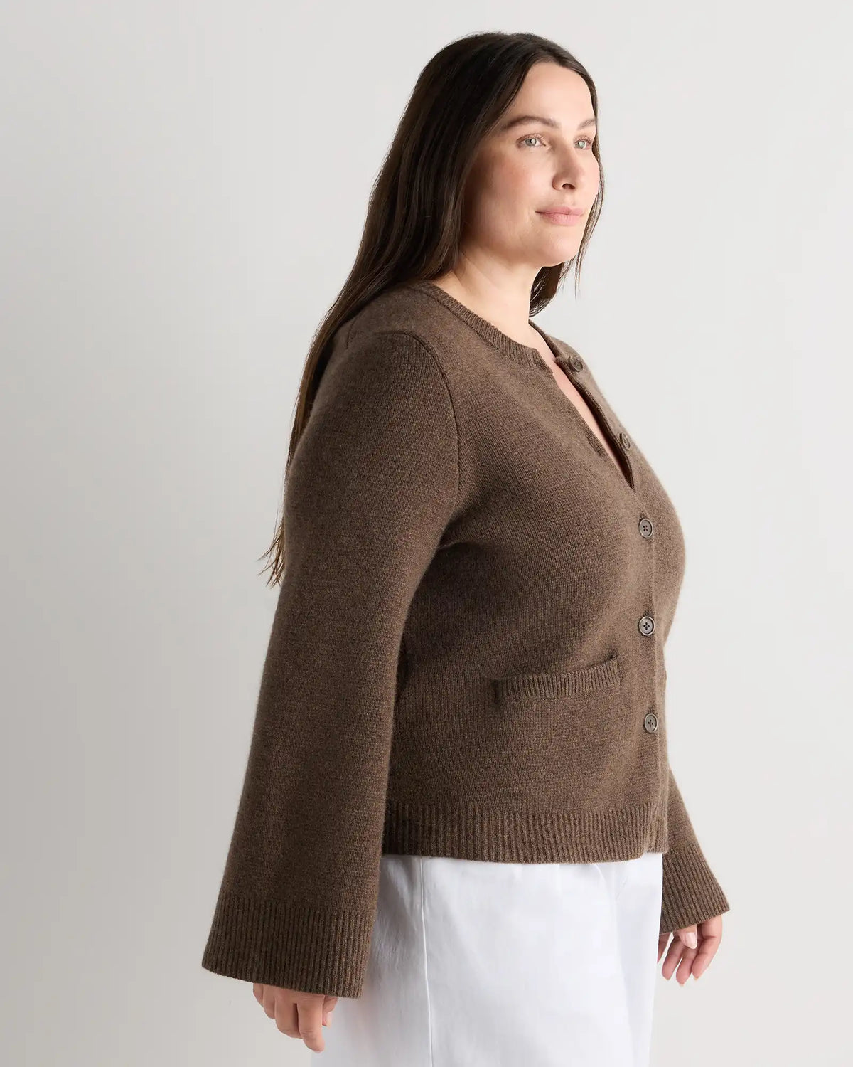 Mongolian Cashmere Structured Cardigan